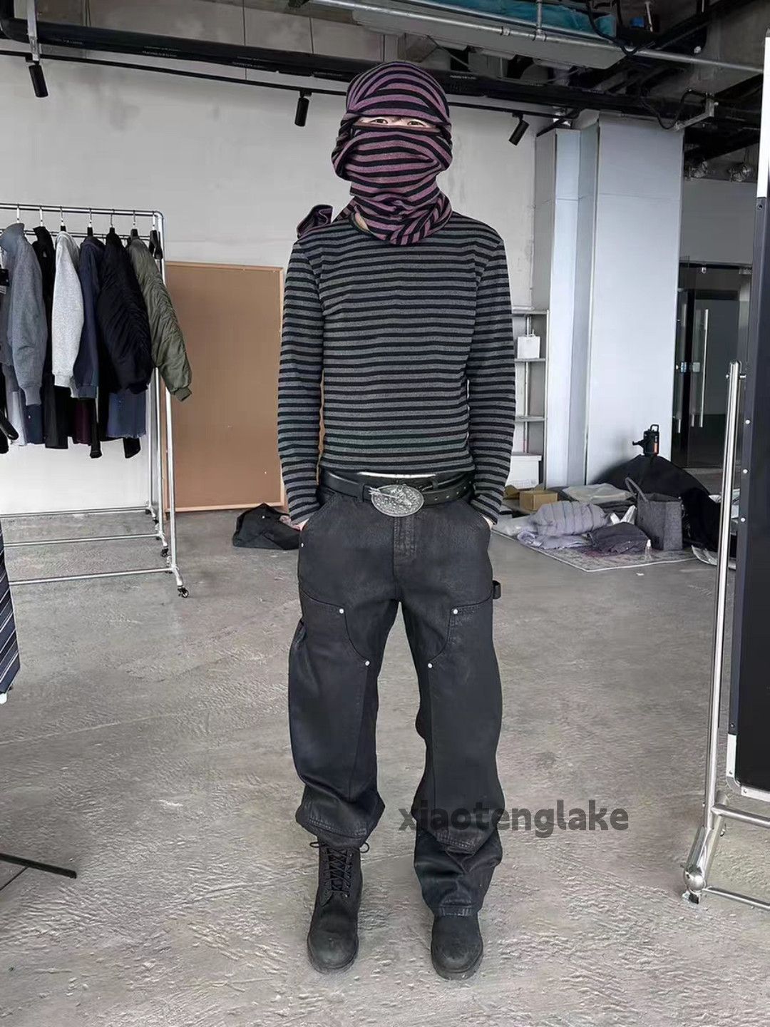 Jean xtl Balenciaga rickowens style wax punk grunge opium jeans Size US 31 - 1 Thumbnail