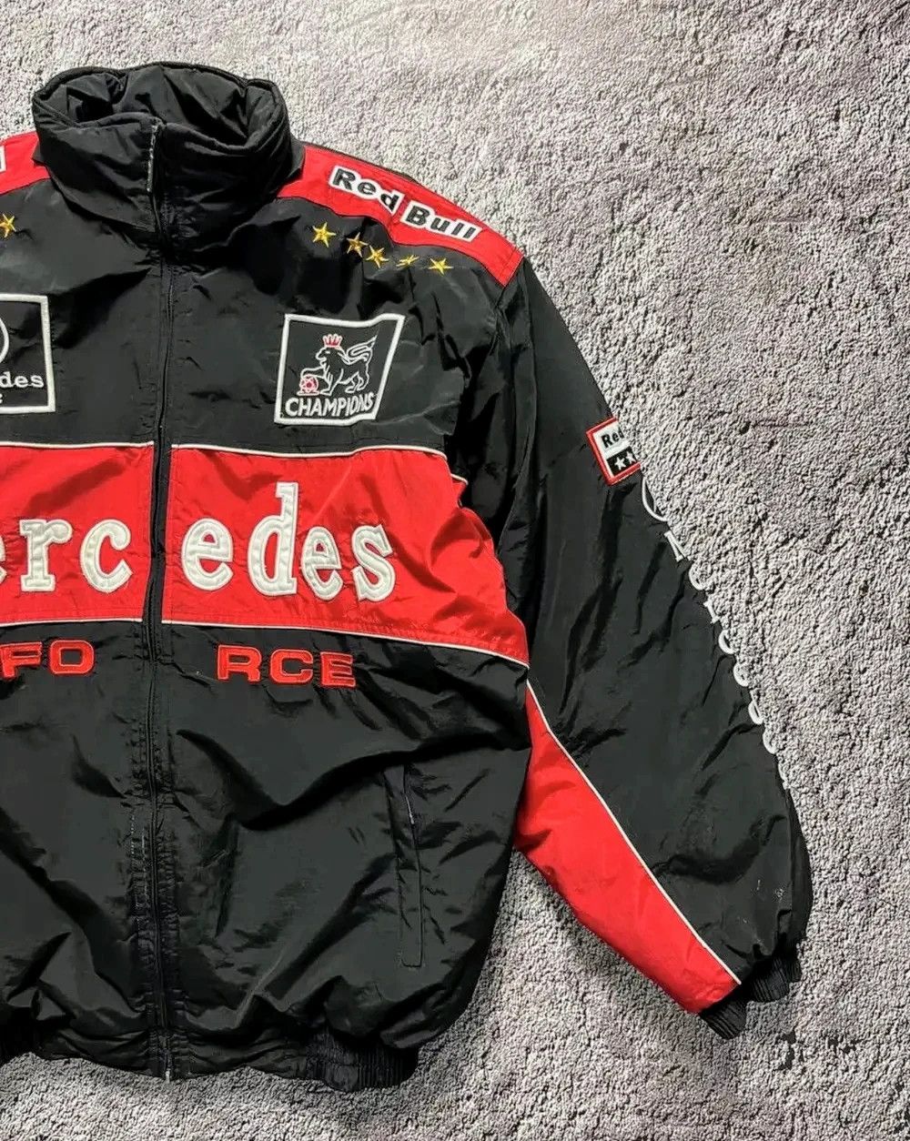 Vintage 💀 MERCEDES 🔥 Formula 1 Unisex Adults Racing Jacket Coat Size US M / EU 48-50 / 2 - 4 Thumbnail