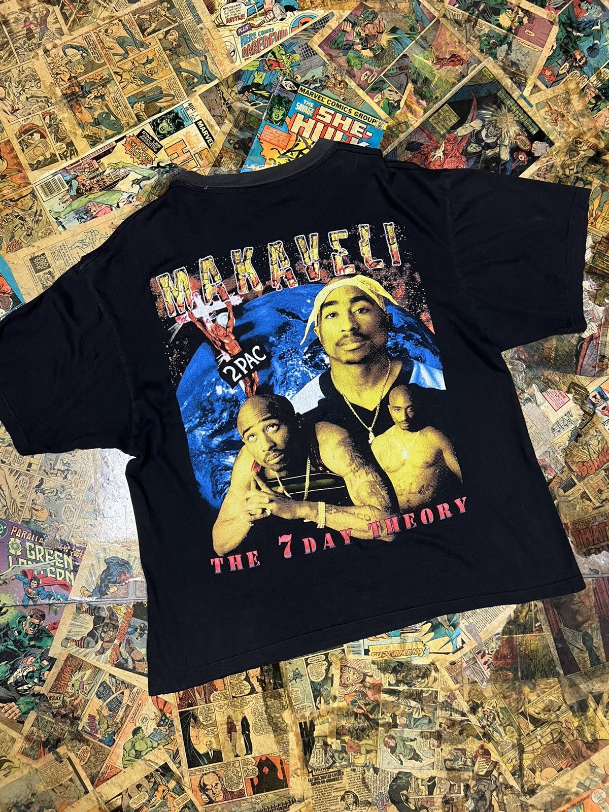 Vintage Vintage 2 pac Shakur/ Makaveli tee Size US XL / EU 56 / 4 - 2 Thumbnail