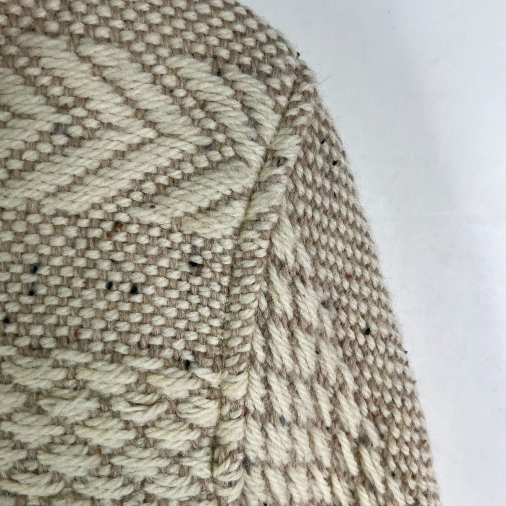 Vintage Weavers Irish Wool Hooded Jacket Womens Size L Ivory Geometric Classic Fall Winter Size L / US 10 / IT 46 - 2 Thumbnail