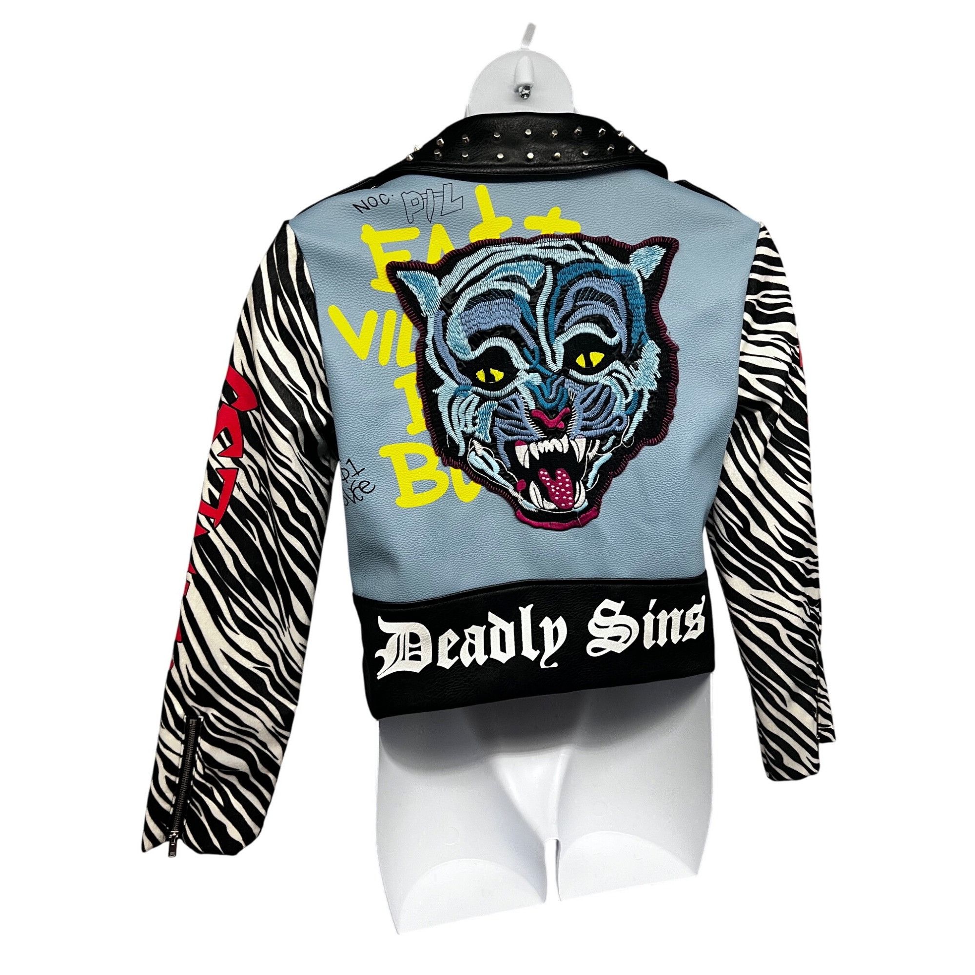 Azalea Wang Azalea Wang Band of Misfits Womens Designer Faux Leather Gra Size L / US 10 / IT 46 - 2 Thumbnail