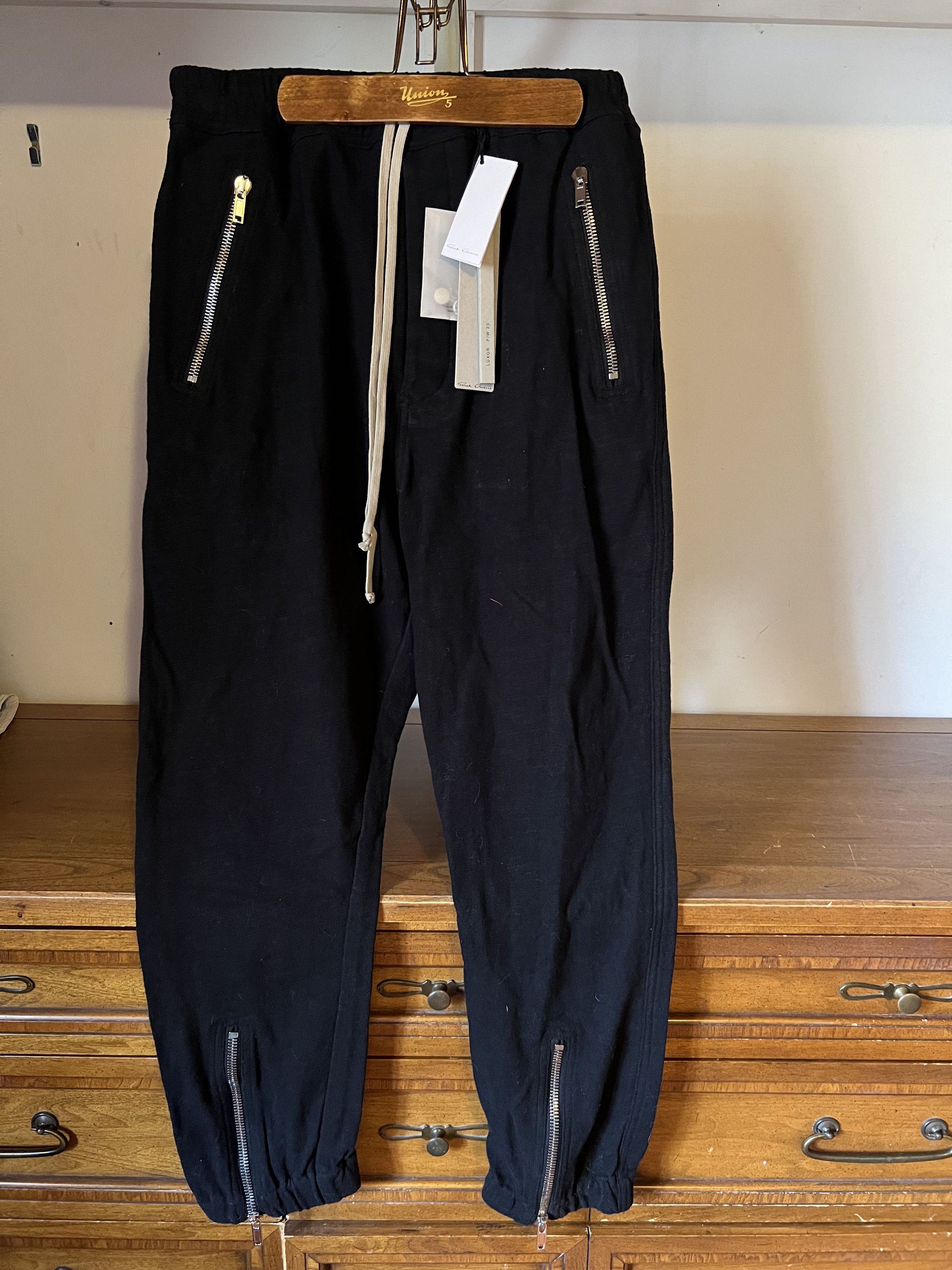image of Rick Owens Tecuatl Track Pant Black, Men's (Size 34)
