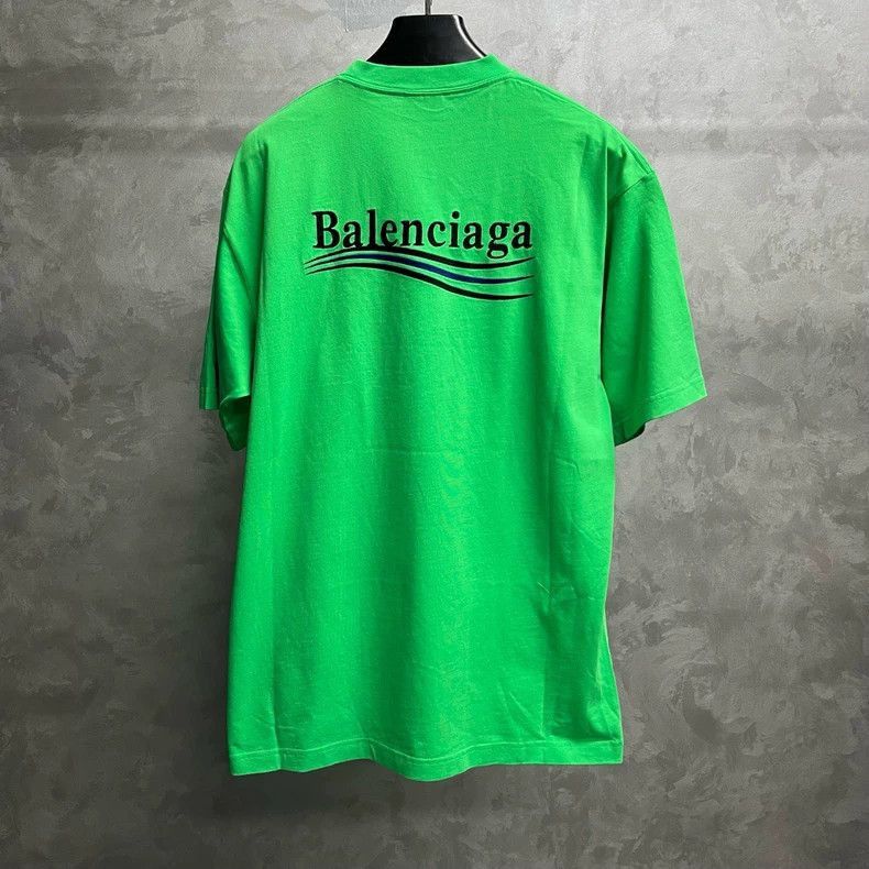 Balenciaga Balenciaga Green Logo Short Sleeve T-Shirt-2506 Size US XS / EU 42 / 0 - 5 Thumbnail