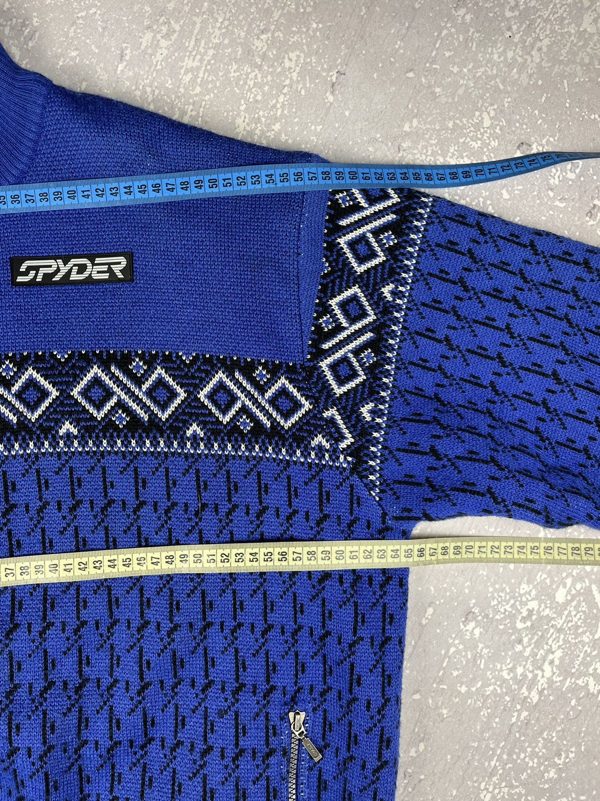 Spyder VINTAGE SPYDER 1/4 ZIP SPYDER LOGO PULLOVER XL Size US XL / EU 56 / 4 - 16 Thumbnail