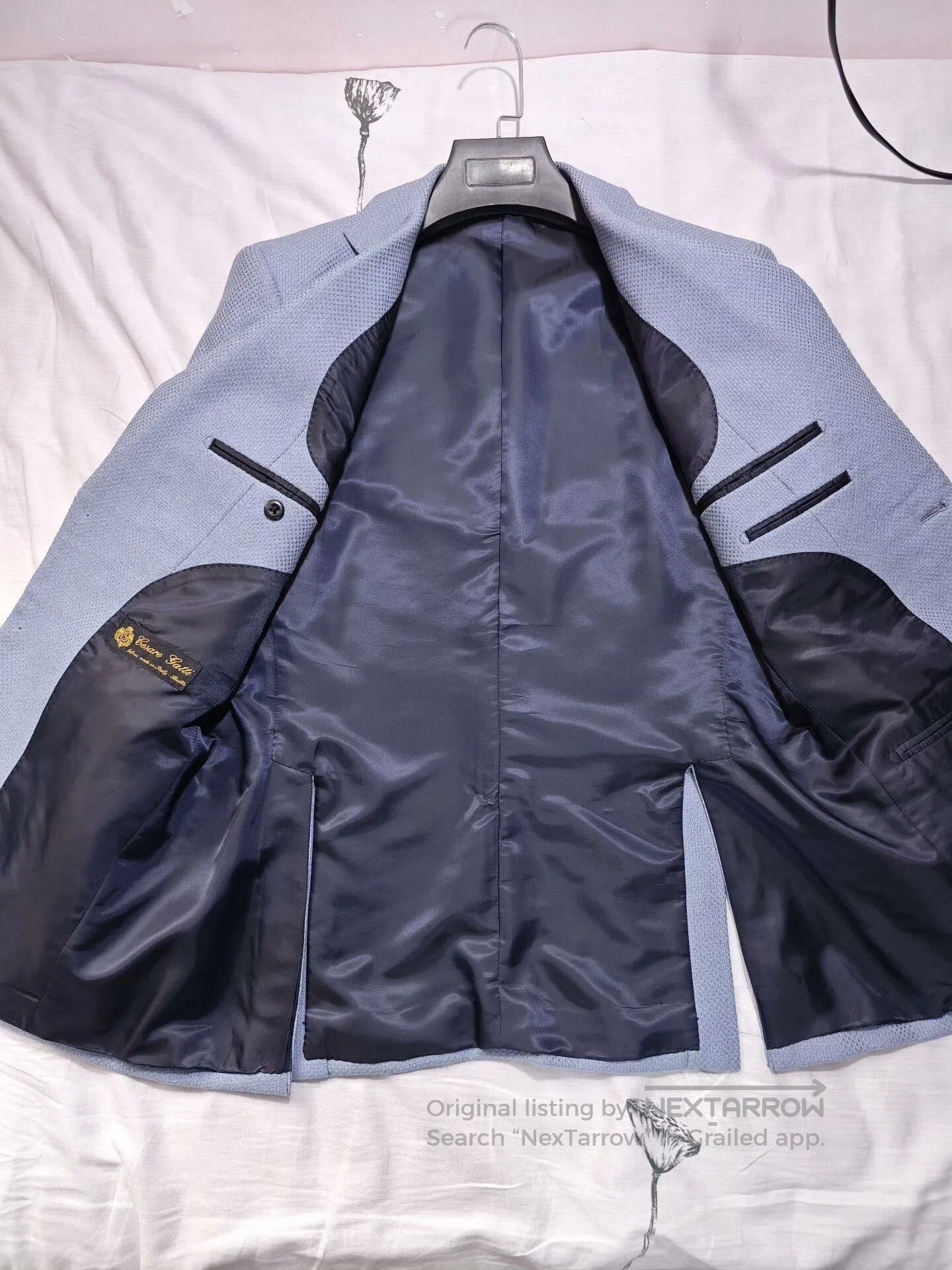Cesare Attolini Custom Blue Wool Silk Suit. Size US S / EU 44-46 / 1 - 6 Thumbnail