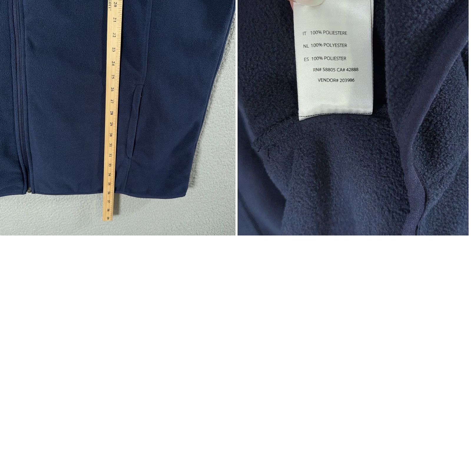 Vintage DXL Vest Mens 4XLT Tall Blue Full Zip Fleece Jacket Size US XXL / EU 58 / 5 - 8 Thumbnail