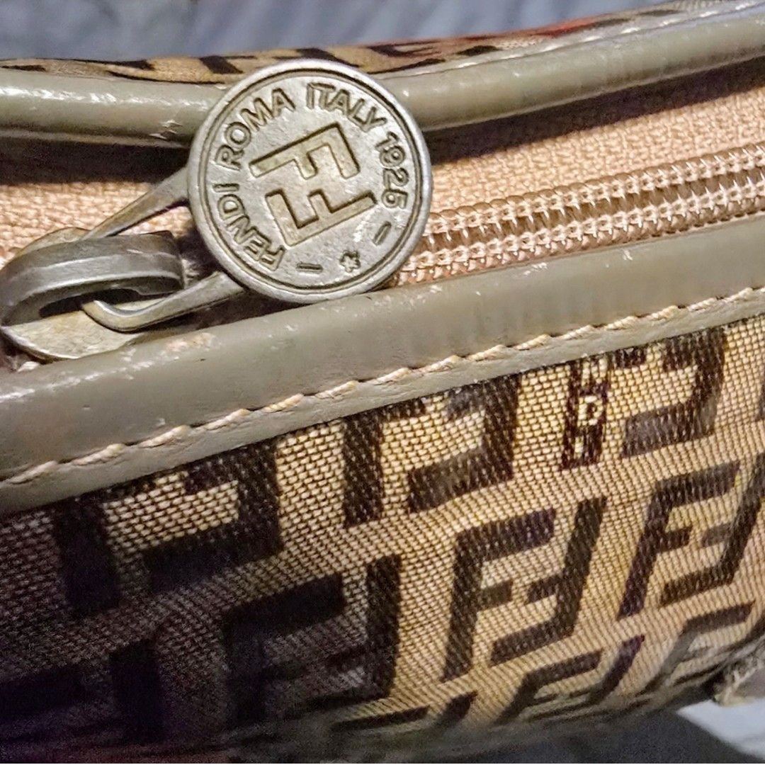 Fendi 1980s Vintage Fendi Brown and Tan Monogram Clutch Size ONE SIZE - 5 Thumbnail