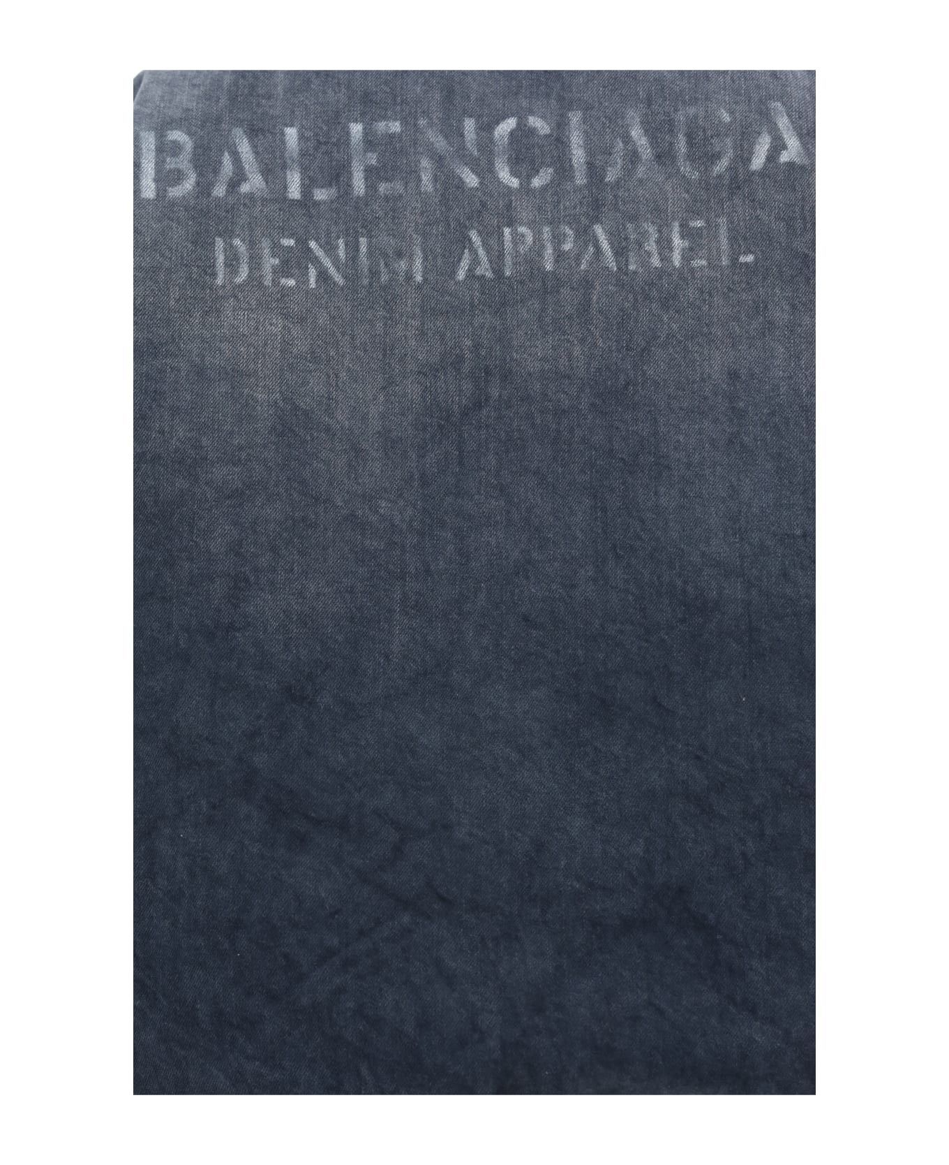 Balenciaga o1mt1gz0325 Stencil Zip-Up Hoodie Large Fit in Dark Grey Size L / US 10 / IT 46 - 3 Thumbnail