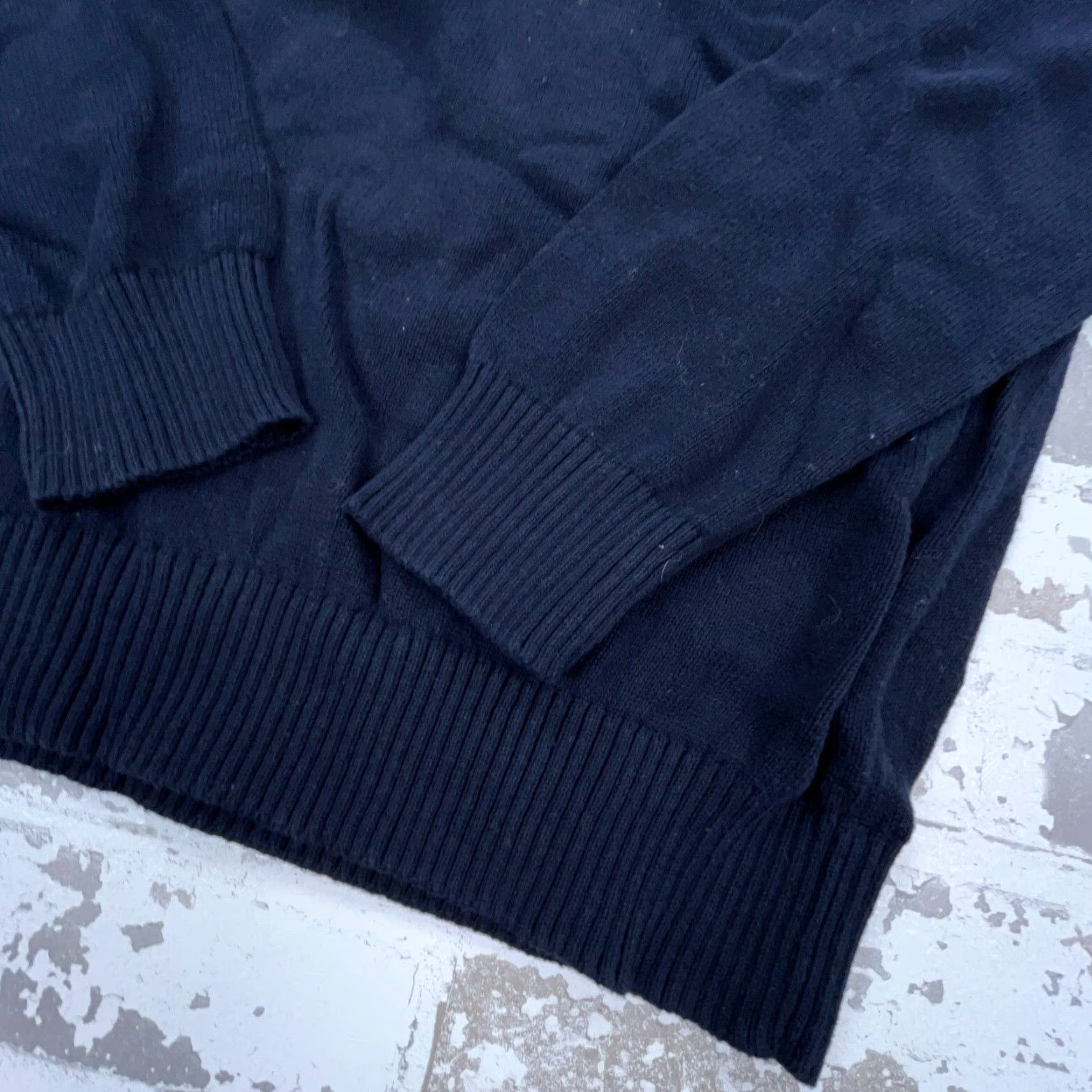 Banana Republic Banana Republic Sweater Men Medium Navy Blue Henley Knit Pullover Heavy Sailor Size US M / EU 48-50 / 2 - 5 Thumbnail