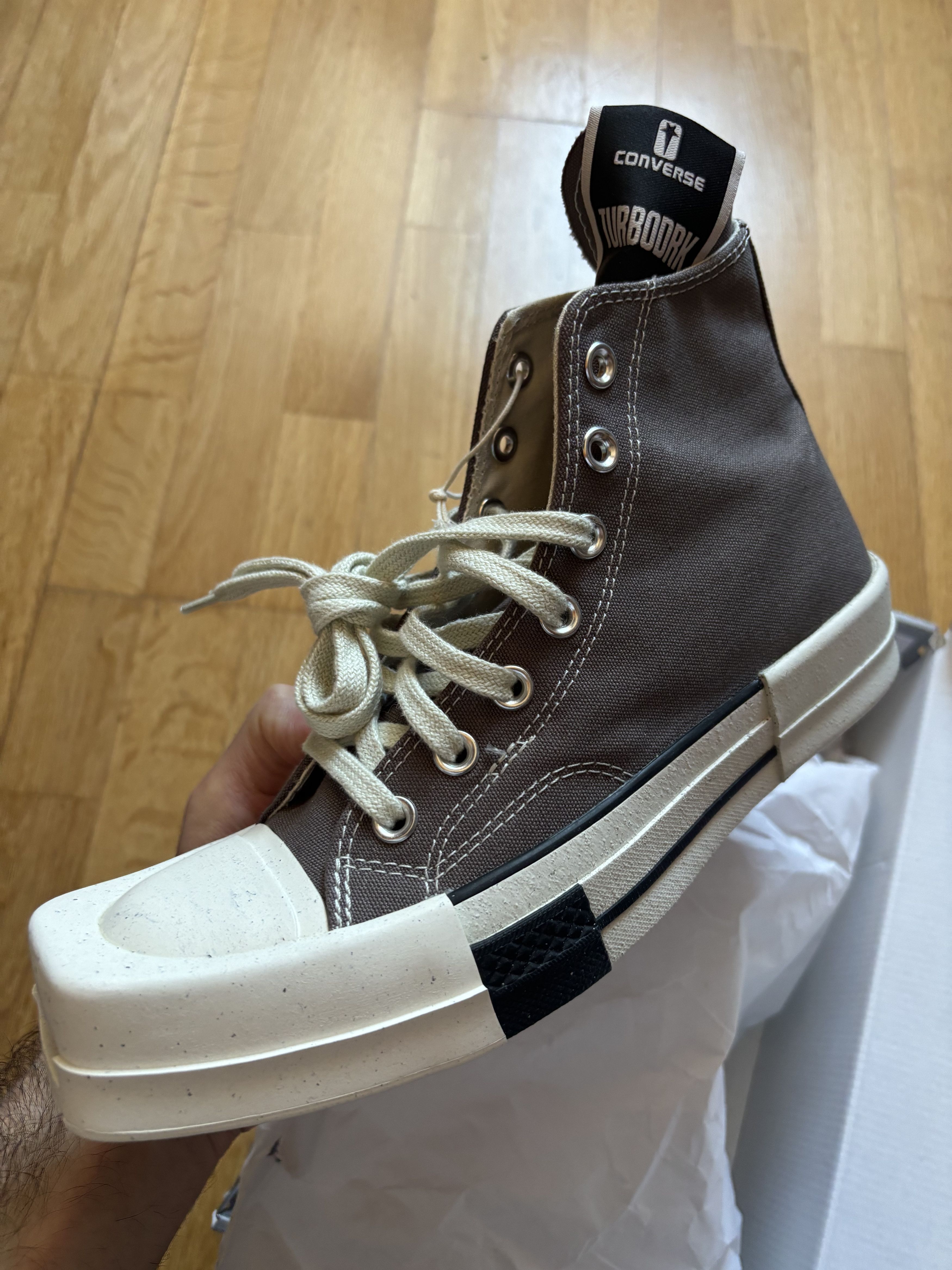 Converse × Rick Owens Drkshdw Converse x DRKSHDW Turbodrk Hi sneakers Size US 9 / IT 39 - 4 Thumbnail
