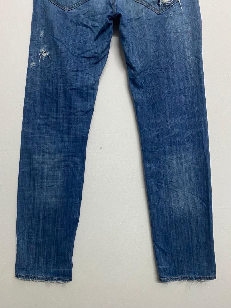 American Eagle Outfitters American Eagle Distressed Patchwork Denim Jeans Grunge Boro Size US 33 - 9 Thumbnail