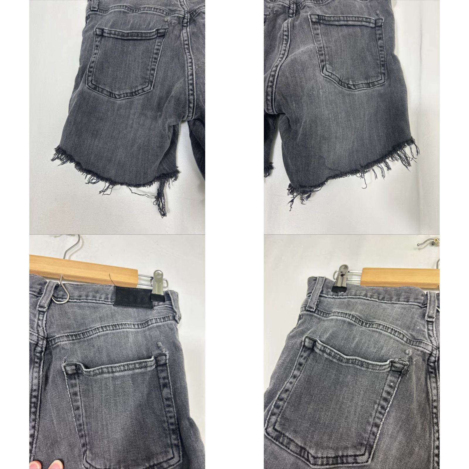 Frye Frye Womens Cut-Off Jean Short Black 30 Raw Hem 30x5 Womens Mens? Size 30" / US 8 / IT 44 - 8 Thumbnail