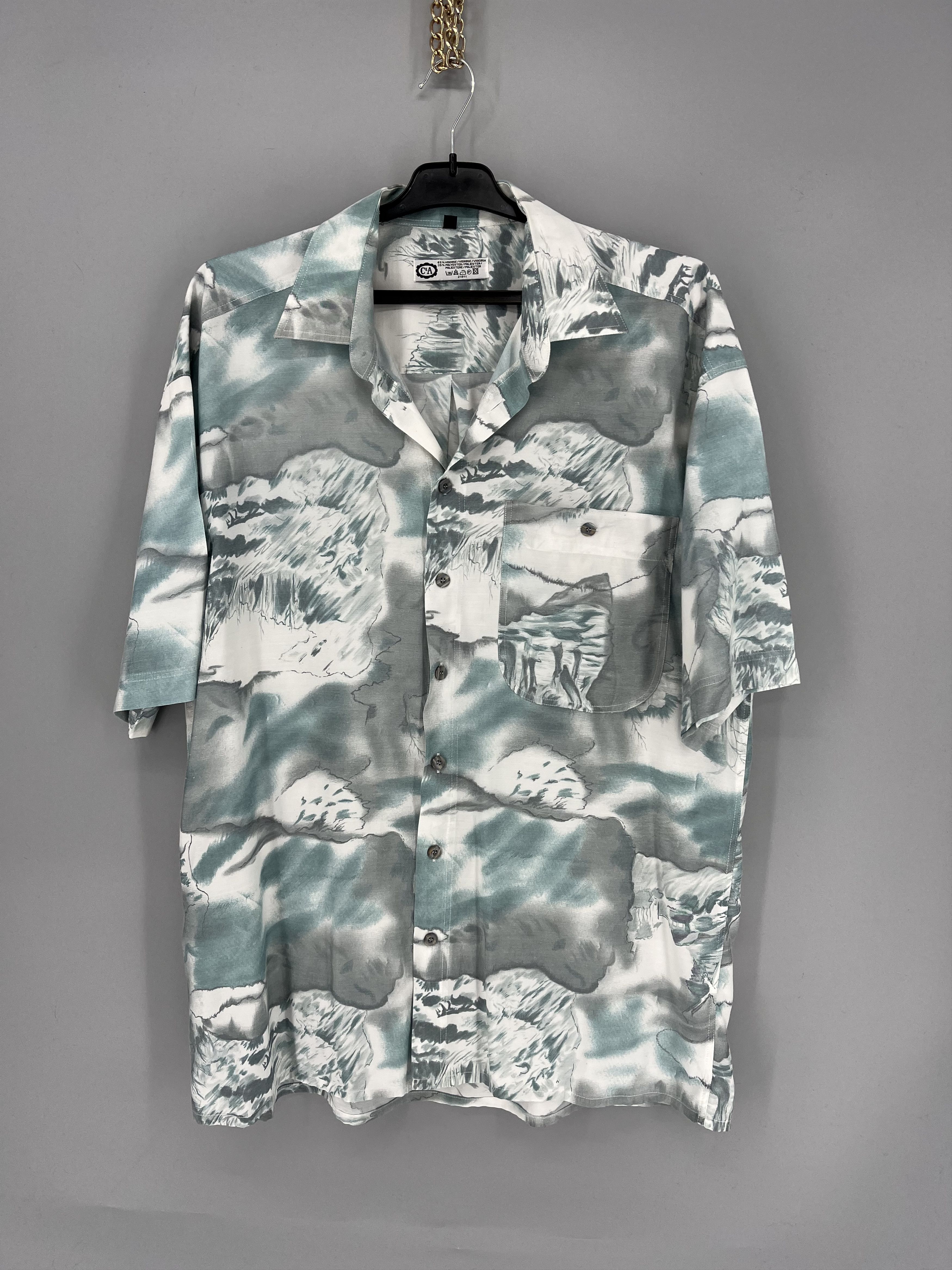 Vintage Vintage Art Streetwear Hawaiian Travis Scott style Size US L / EU 52-54 / 3 - 1 Thumbnail