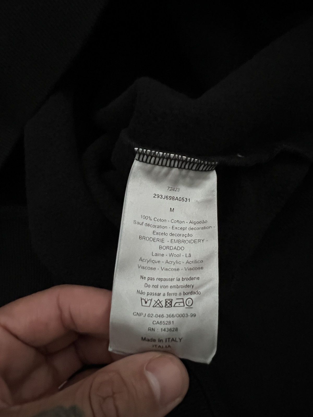 Dior DIOR LOGO HOODIE Size US S / EU 44-46 / 1 - 3 Thumbnail