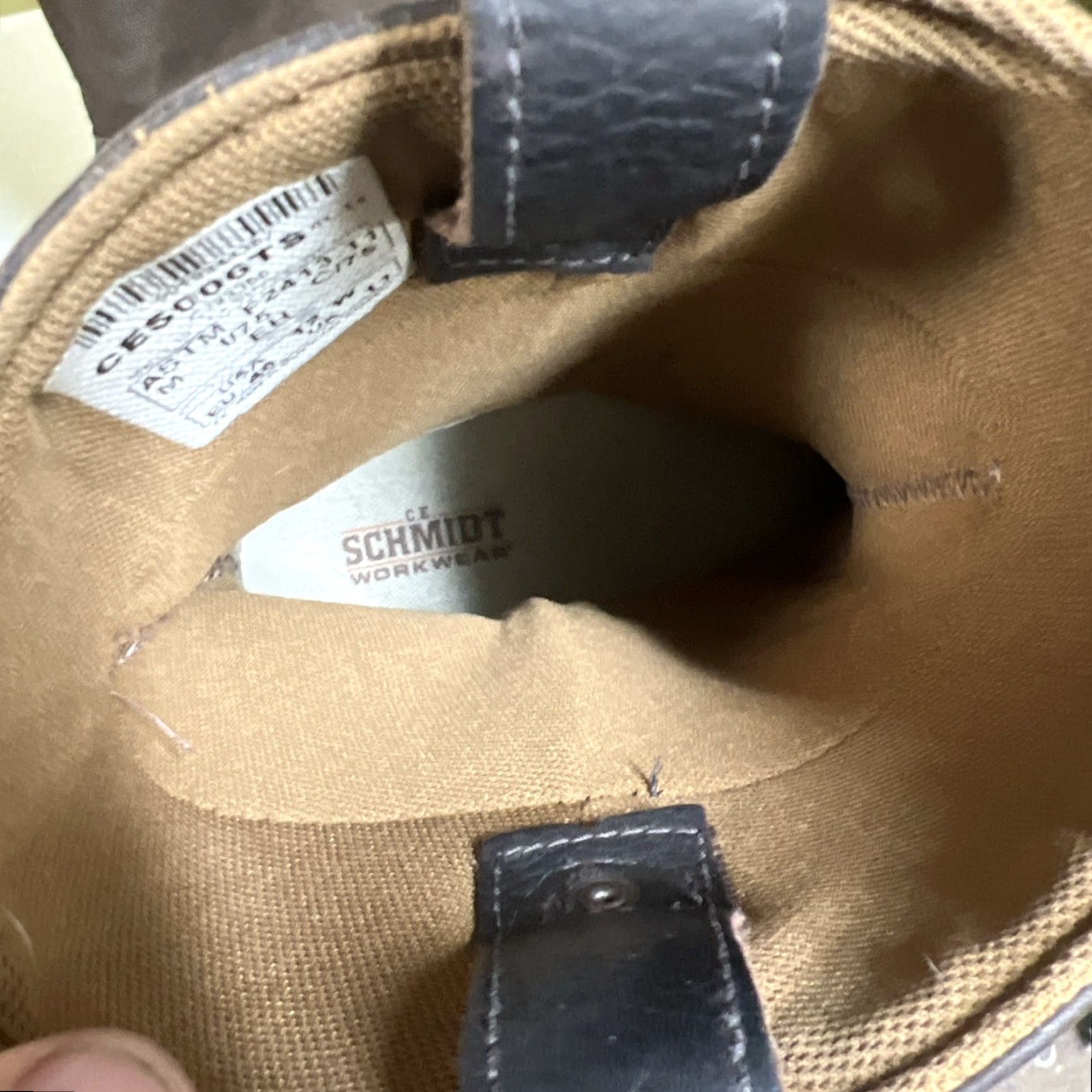 Vintage C.E. Schmidt Brown 10" Steel Toe Waterproof Work Boots - Mens Size 12 W Size US 12 / EU 45 - 7 Thumbnail
