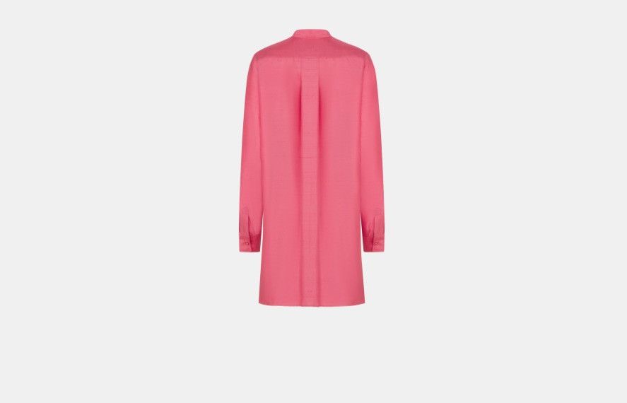 Dior o1w1db10824 Lightweight Silk Shantung Blouse in Pink Size XS / US 0-2 / IT 36-38 - 2 Thumbnail