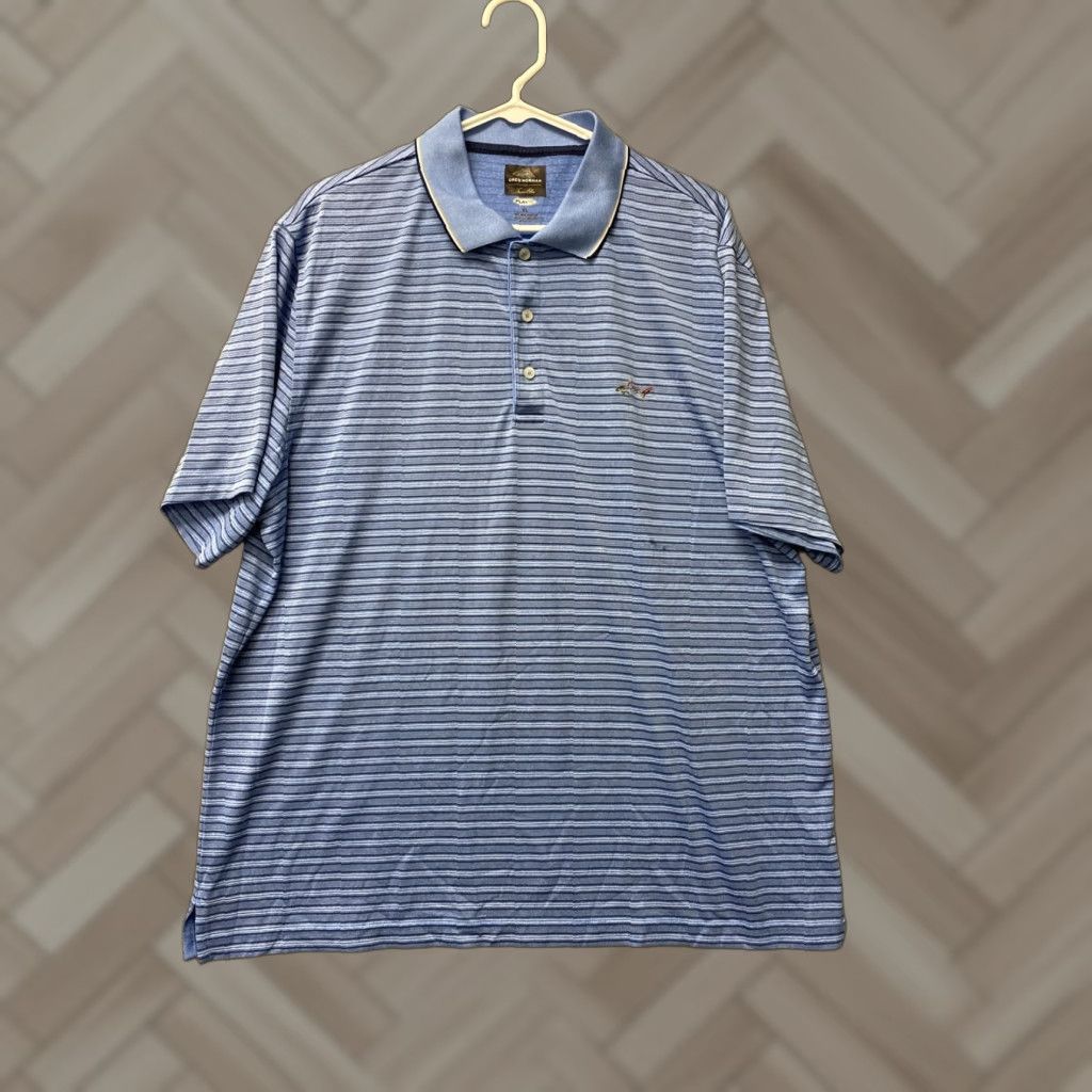 Vintage Norman Shirt Men XL Striped Polyester Golf Tasso Elba Polo/60-39 Size US XL / EU 56 / 4 - 1 Thumbnail