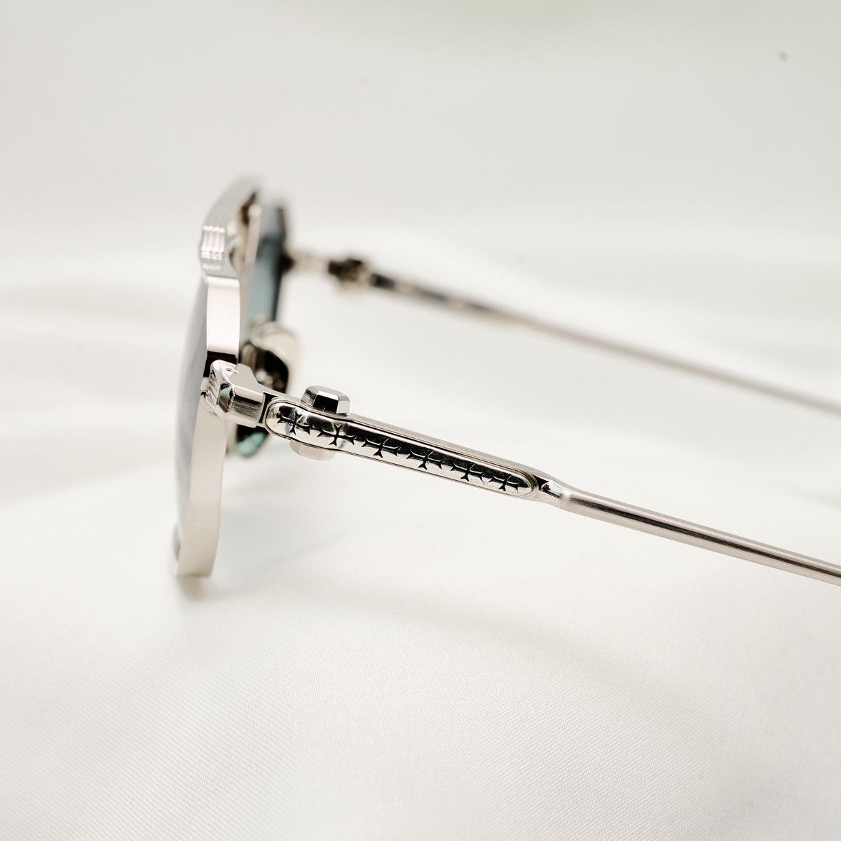 Chrome Hearts CHROME HEARTS RUMP SHINY SILVER - BRUSHED SILVER SUNGLASSES Size ONE SIZE - 3 Thumbnail