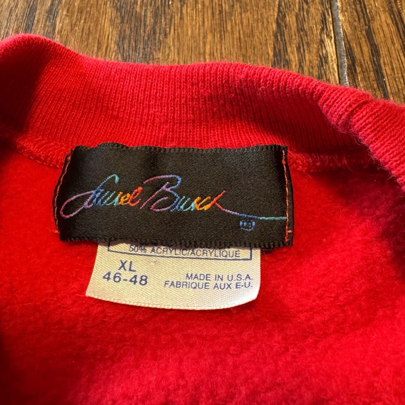 Vintage VINTAGE Laurel Burch Sweatshirt Womens XL Red Cat Made in USA Siamese Twins 80’s Size XL / US 12-14 / IT 48-50 - 5 Thumbnail
