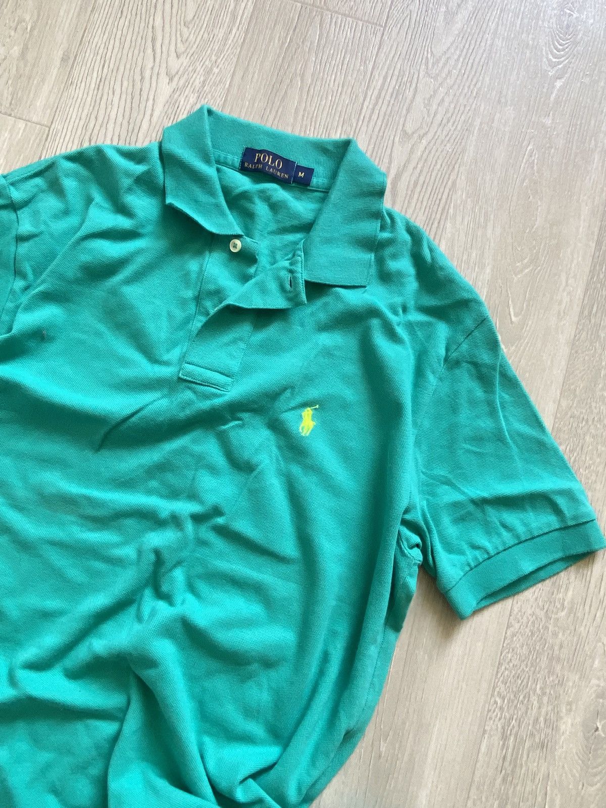 Polo Ralph Lauren Vintage Polo Ralph Lauren Green Polo T-shirt Chief Keef M Size US M / EU 48-50 / 2 - 2 Thumbnail
