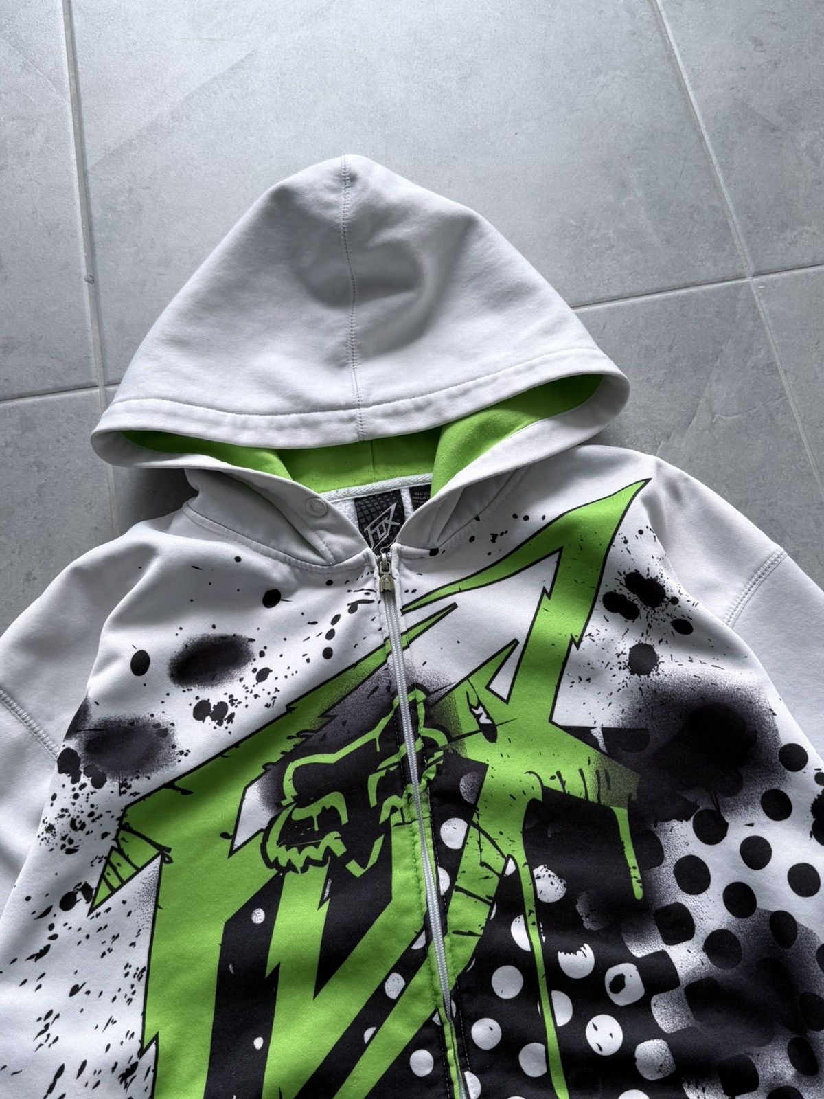 Fox Racing Vintage Y2K Fox Racing Zip Hoodie 00s Size US XL / EU 56 / 4 - 2 Thumbnail