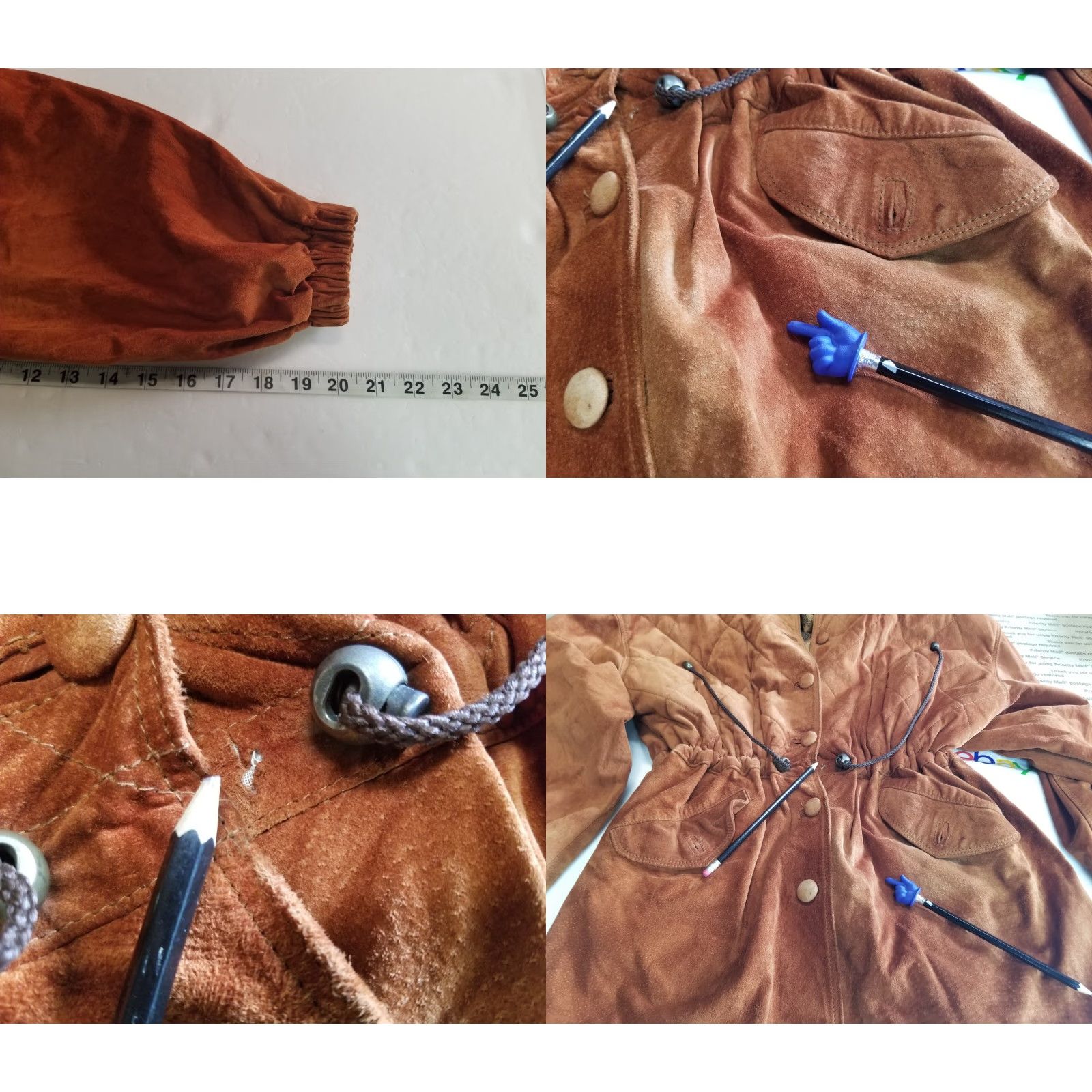 Vera Pelle Vera Pelle Coat Leather Hooded Mid-Length Brown 42 Womens Italy Made Flaws Size M / US 6-8 / IT 42-44 - 8 Thumbnail