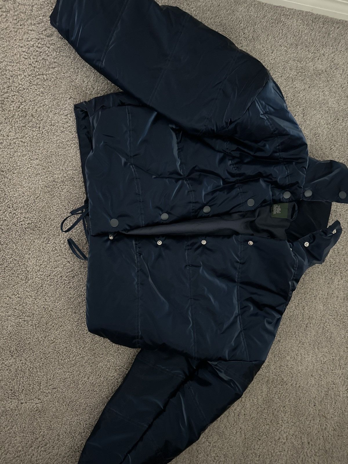 Other Cropped blue bomber coat Size L / US 10 / IT 46 - 2 Thumbnail
