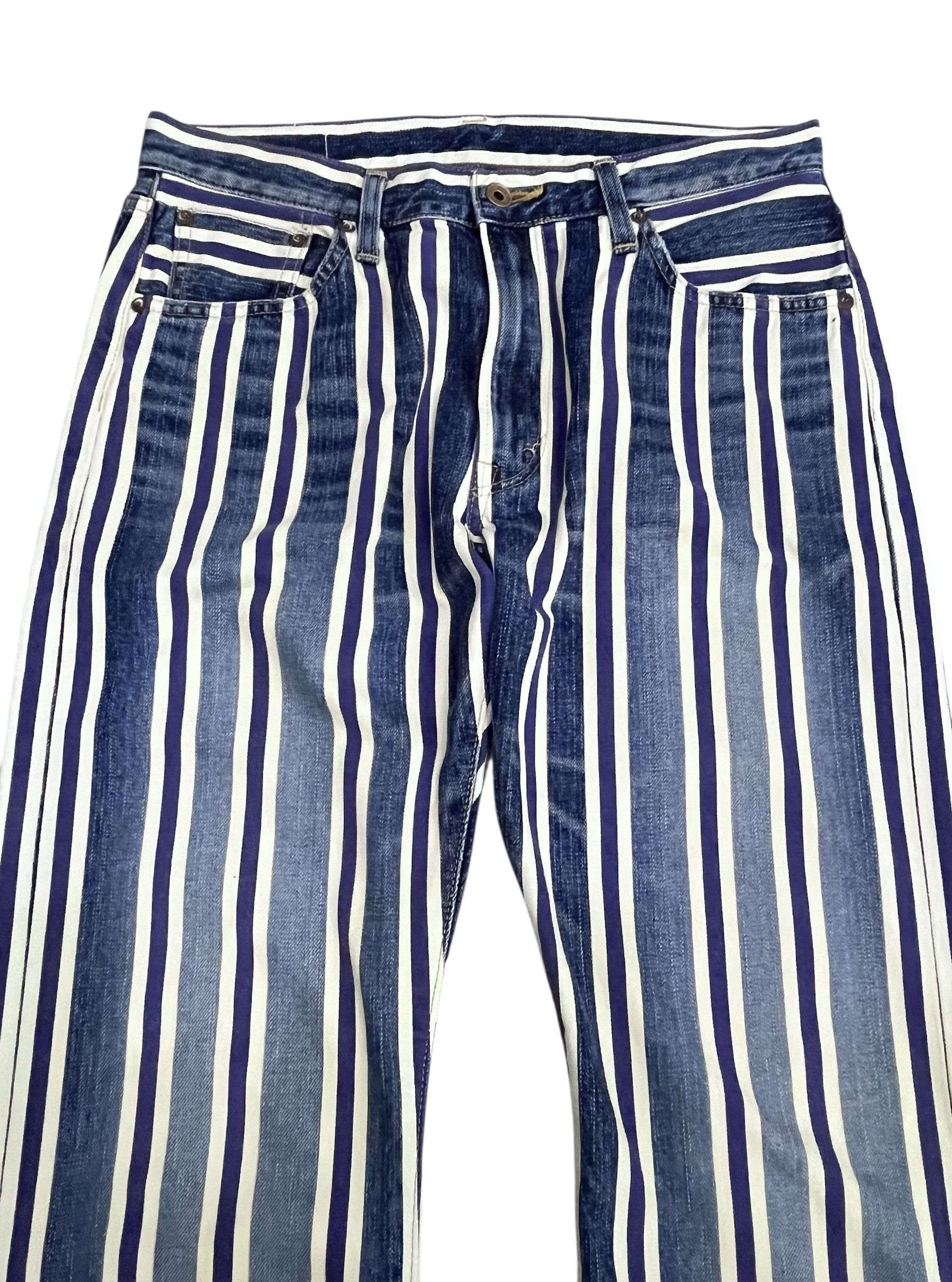 Edwin 🔥EDWIN 13oz Selvedge Punk Runway Purple Stripe Flare Japan Size US 30 / EU 46 - 5 Thumbnail