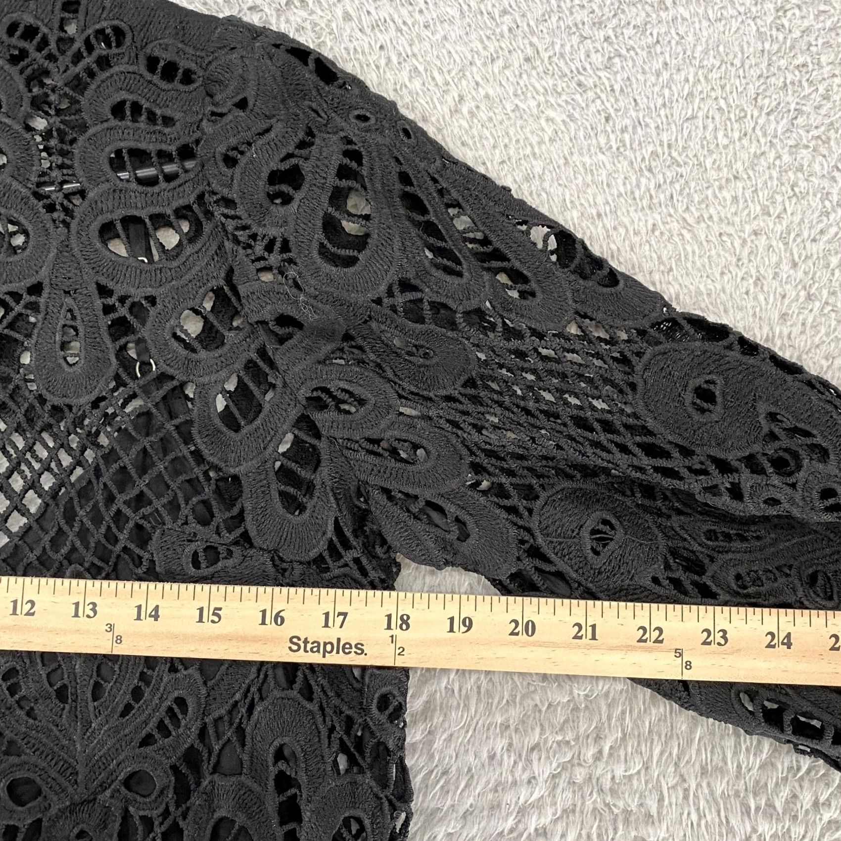 Anthropologie Anthropologie Blouse Womens XS Black Lace Crochet Eyelet High Neck Balloon Sleeve Victorian Boho Romantic Dark Victorian Top Shirt Size XS / US 0-2 / IT 36-38 - 5 Thumbnail