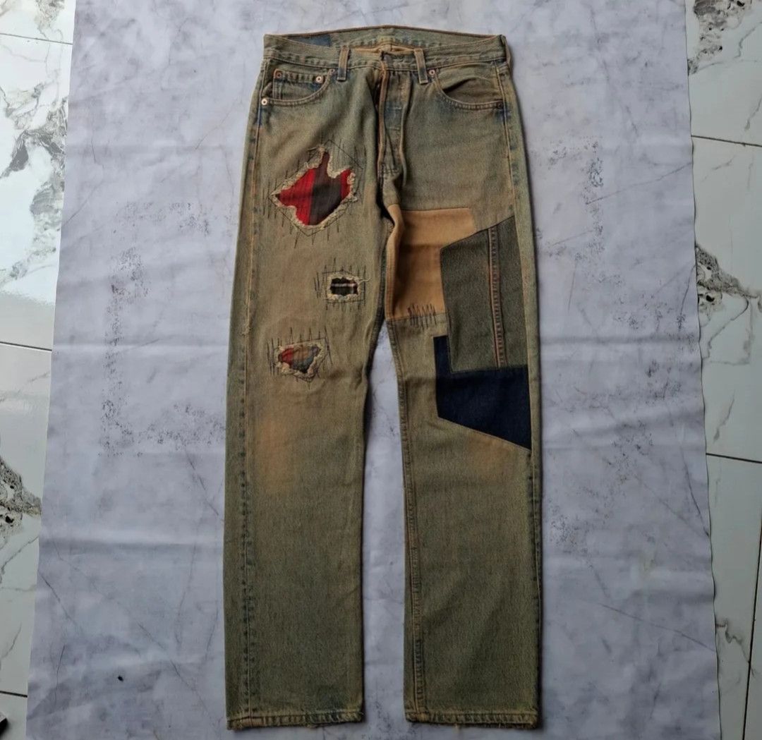 Levi's × Levi's Vintage Clothing × Vintage Levis 501 ripped punk seditionaries style Size US 30 / EU 46 - 1 Thumbnail
