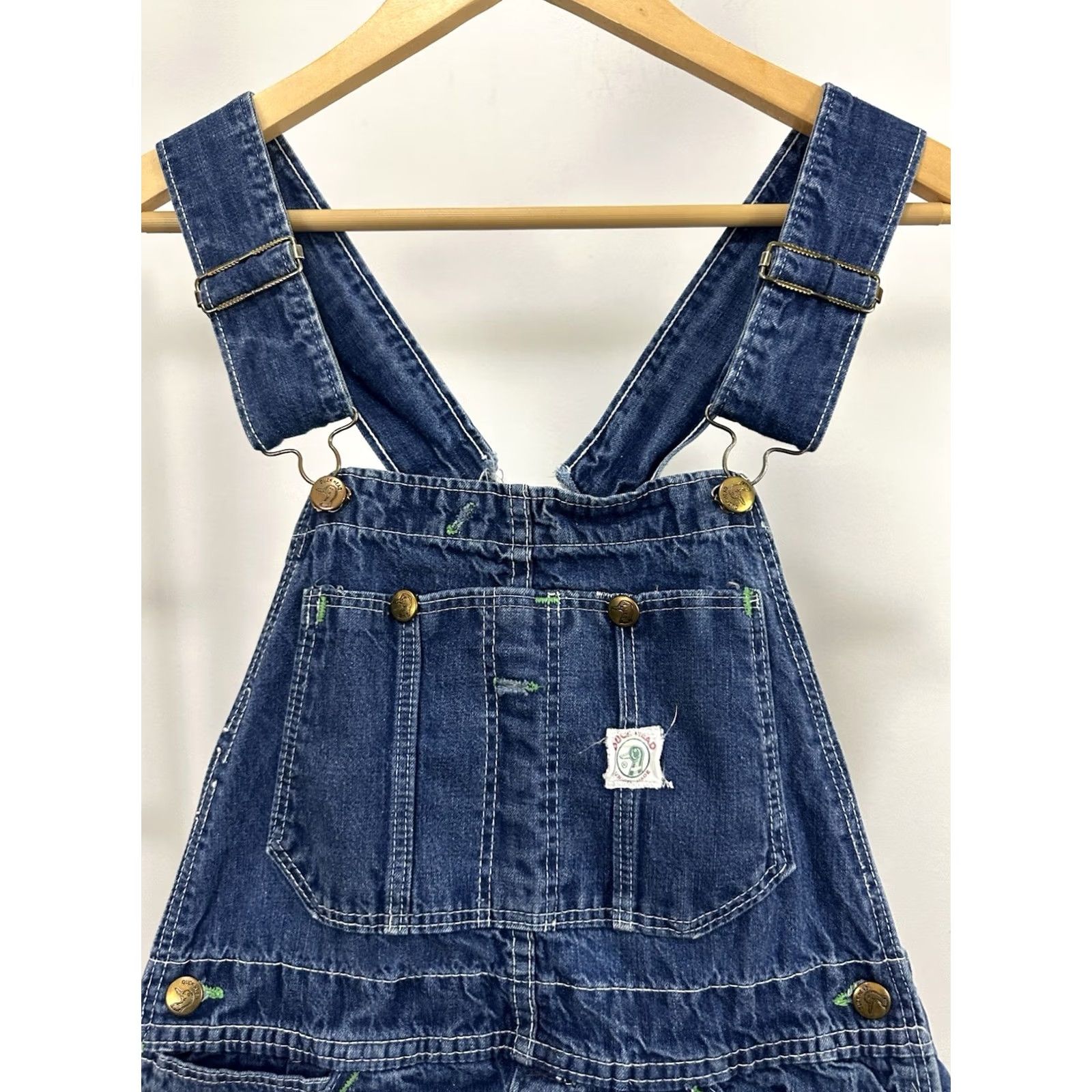 Vintage VTG Duck Head 30x28 Denim Bib Overalls RARE Size Mens Blue Jeans Duck Head Straight 40s Vintage Overalls Size US 30 / EU 46 - 3 Thumbnail
