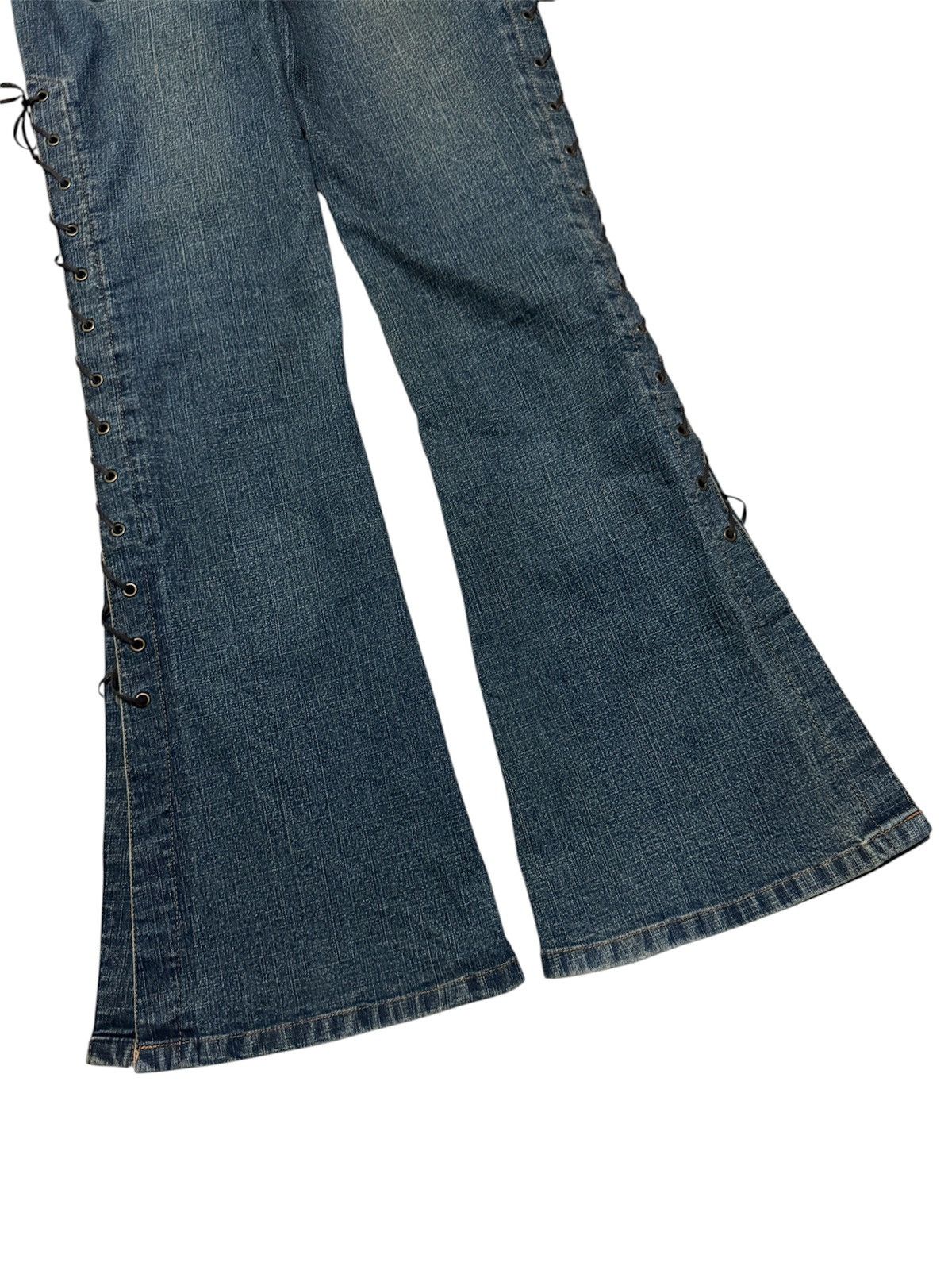 Tornado Mart BELL BOTTOM TORNADO MART STYLE LACE-UP 90s BUSHPANTS BOOTCUT Size US 29 - 15 Thumbnail