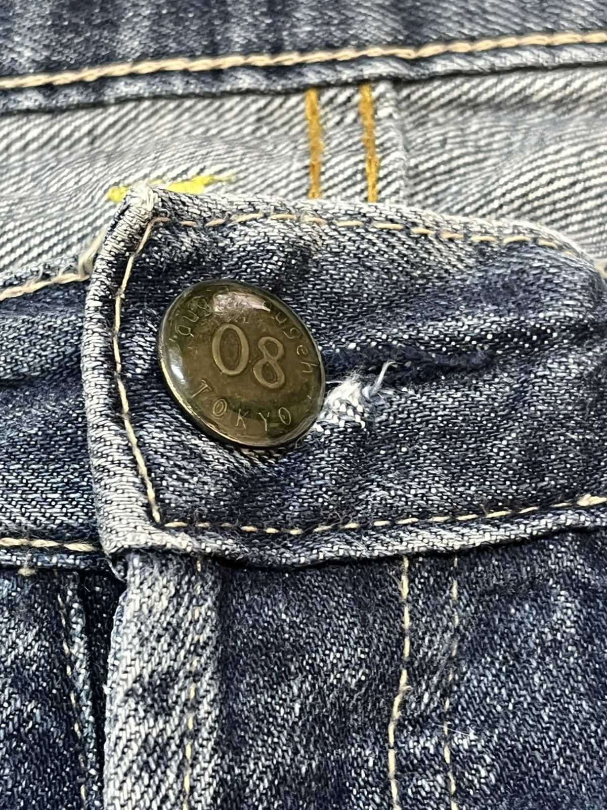 Hysteric Glamour × Japanese Brand Vintage 08 Augeh Tokyo Paint Splatter Distressed Denim Size US 34 / EU 50 - 11 Thumbnail