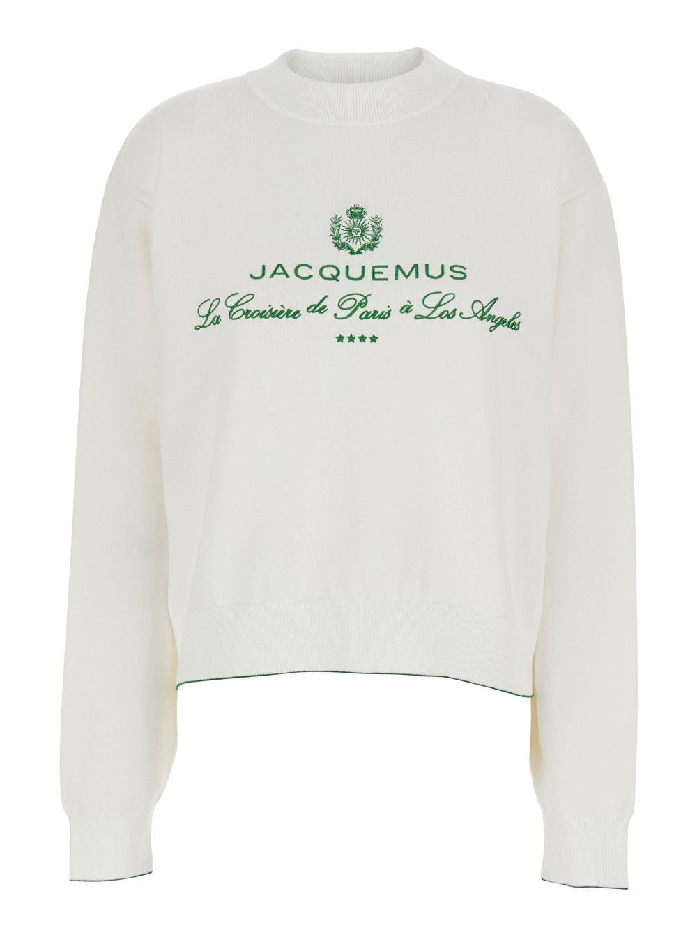 Jacquemus Jacquemus The Venice White Sweatshirt With Logo