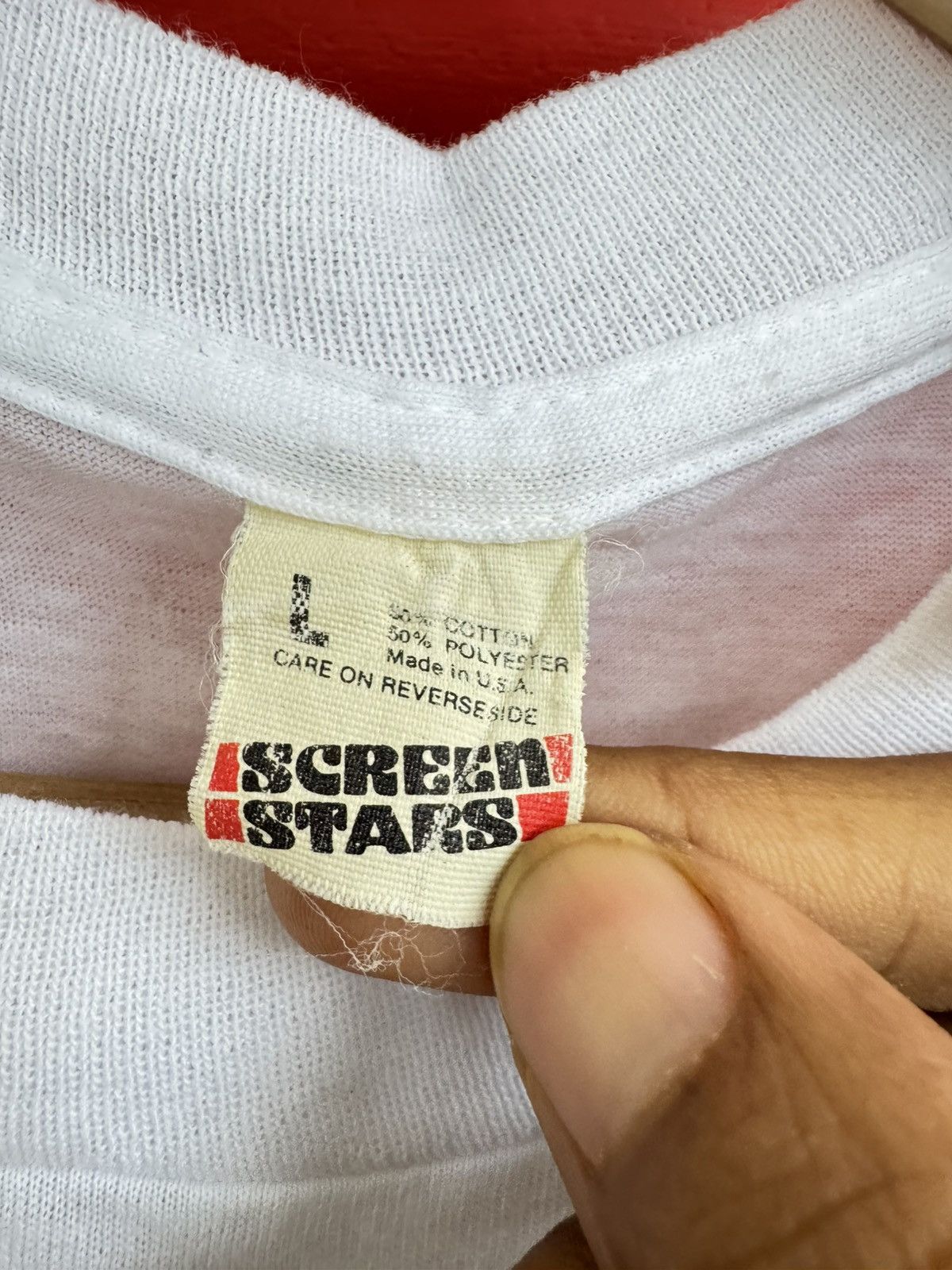 Band Tees RARE Vintage 80s Red Hot Chilli Peppers 1989 Zebra Tee Size US L / EU 52-54 / 3 - 6 Thumbnail