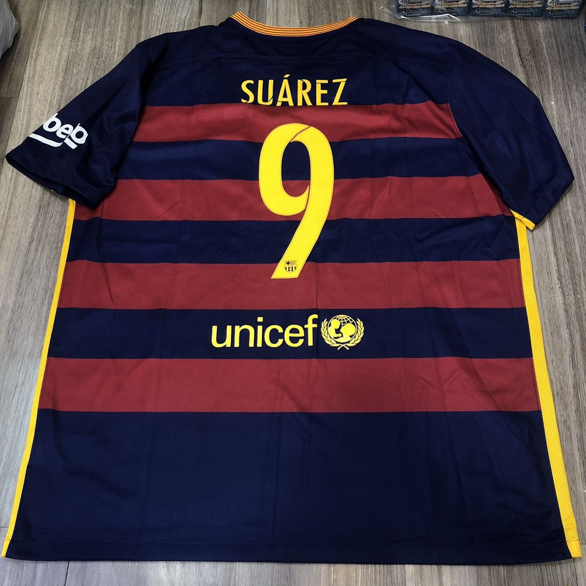 Nike Barcelona 15/16 home shirt #9 Suarez Size US XXL / EU 58 / 5 - 2 Thumbnail