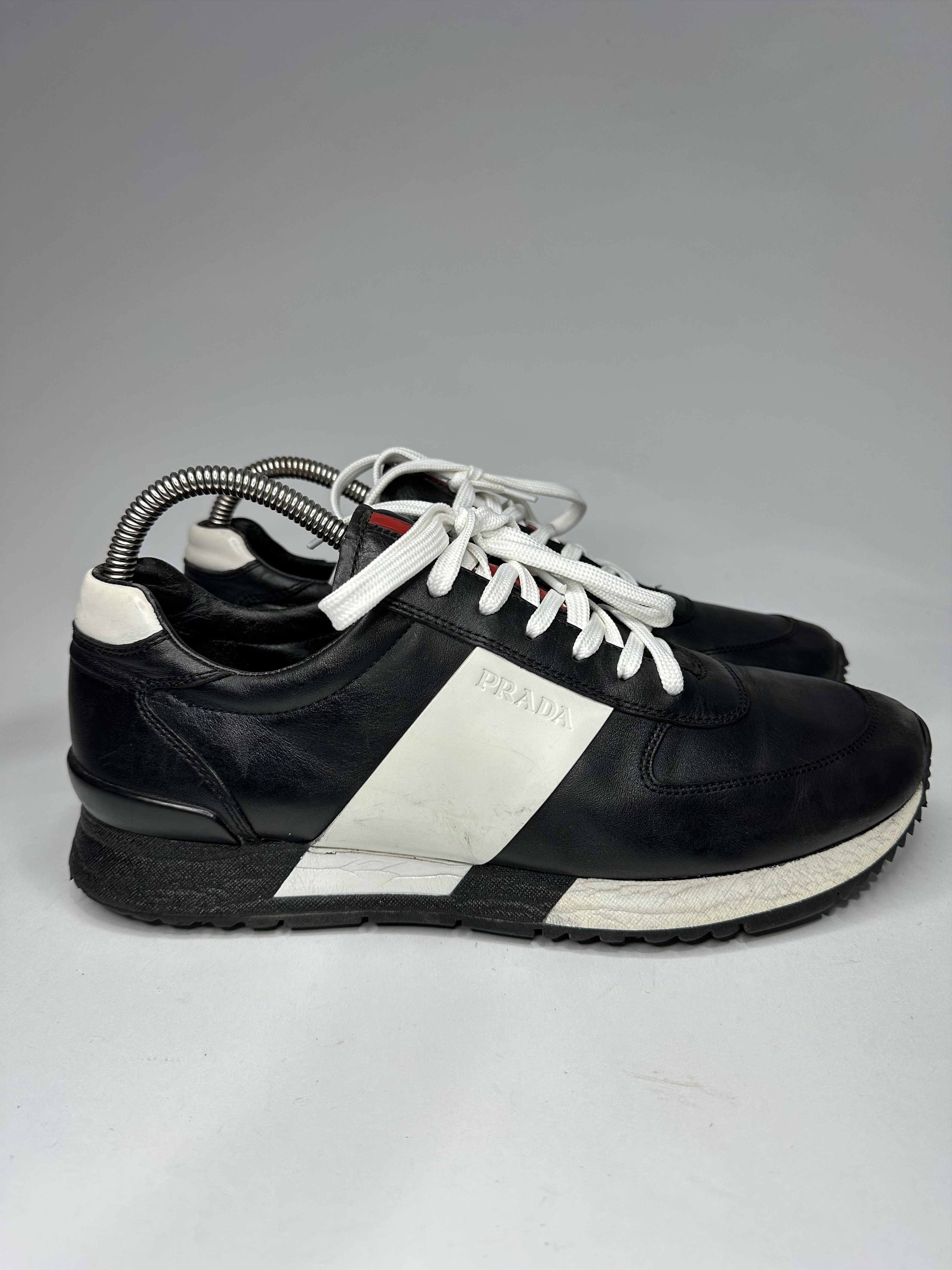 Prada Prada Two Tone Leather Low Top Sneakers. Size US 7 / EU 40 - 1 Thumbnail