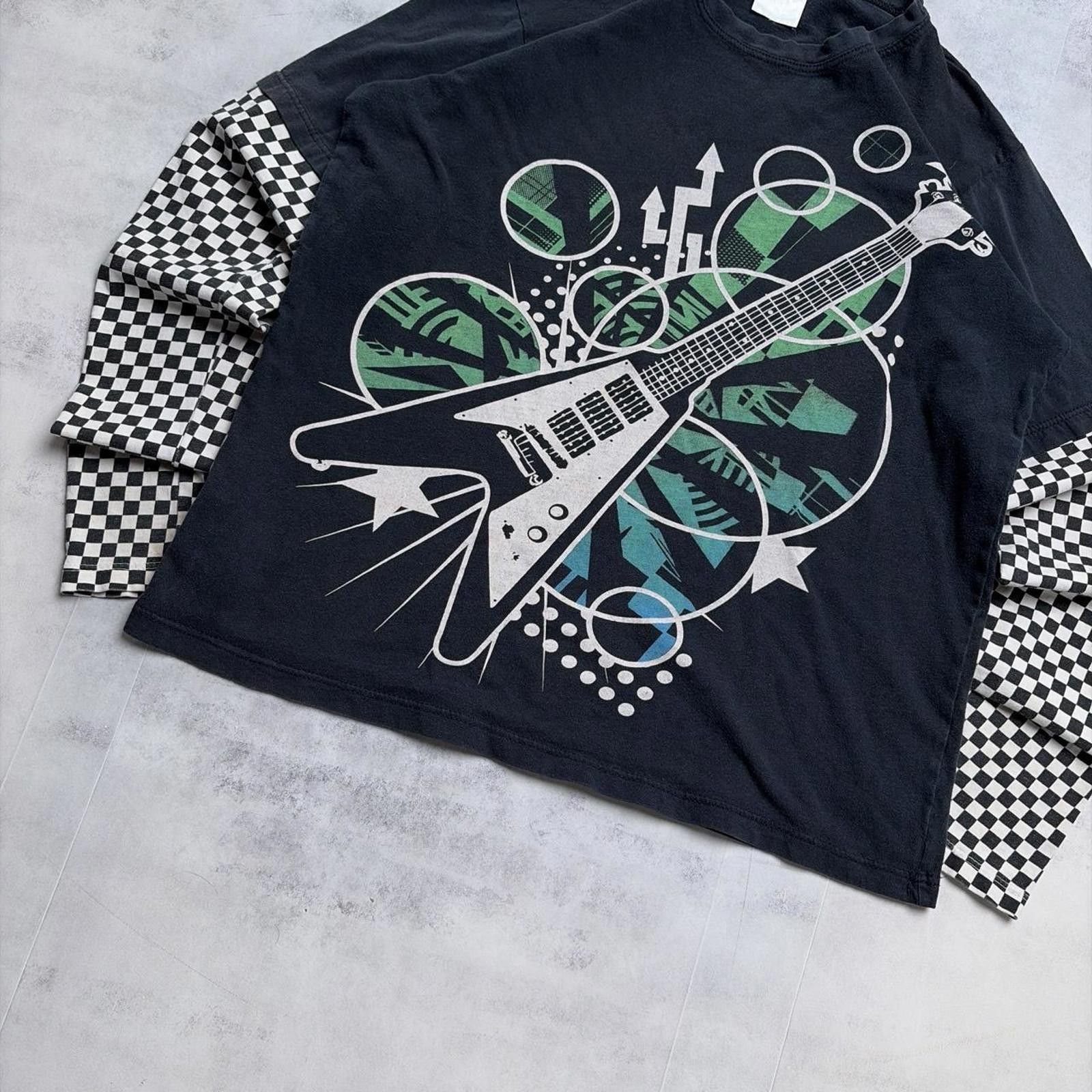 Other Y2K Rock & Roll Grunge Gothic Striped Long Sleeve Shirt Size XS / US 0-2 / IT 36-38 - 4 Thumbnail
