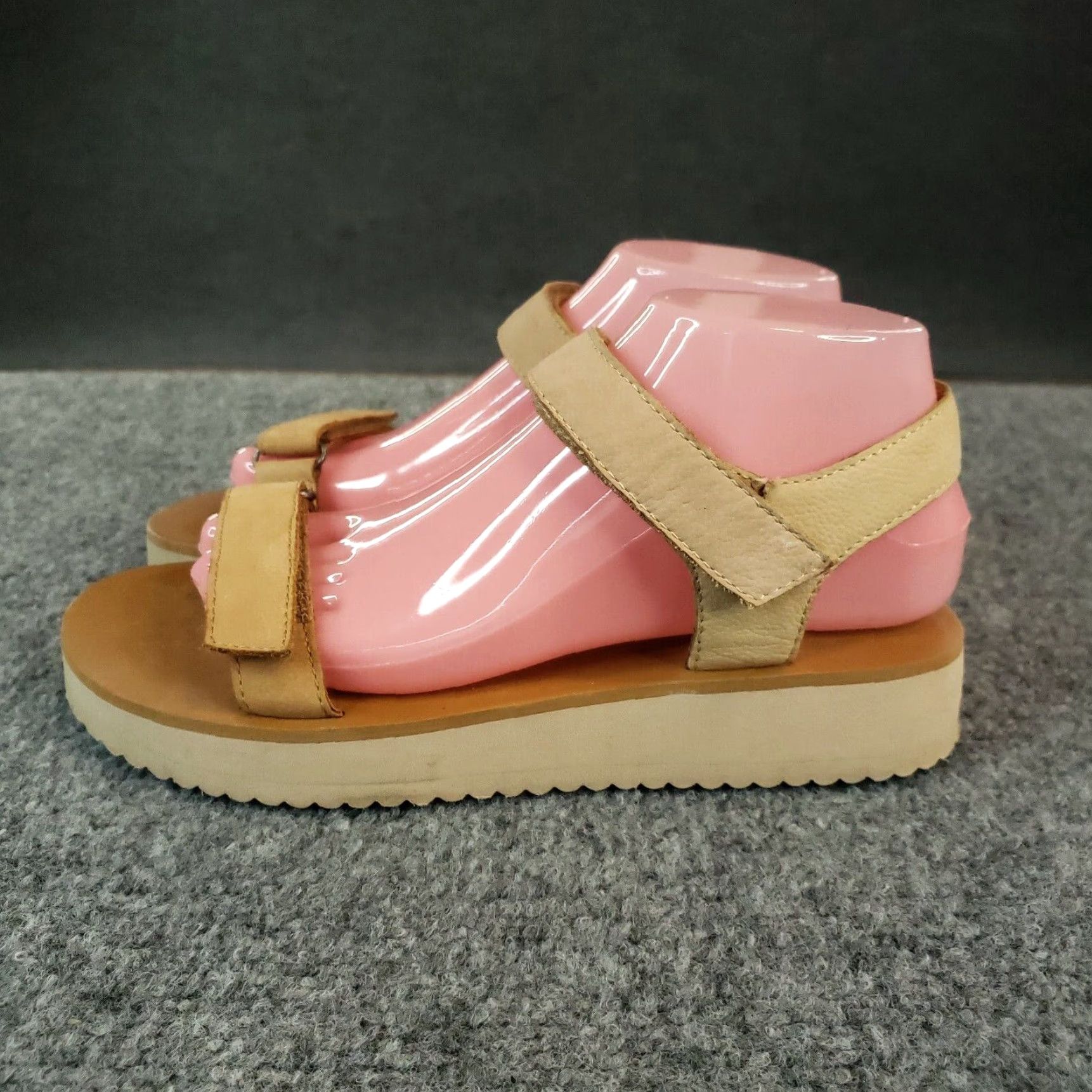 Madewell Madewell Leather Flat Sandal Womens Size 7.5 Brown Strappy Block Heel Size US 8 / IT 38 - 4 Thumbnail