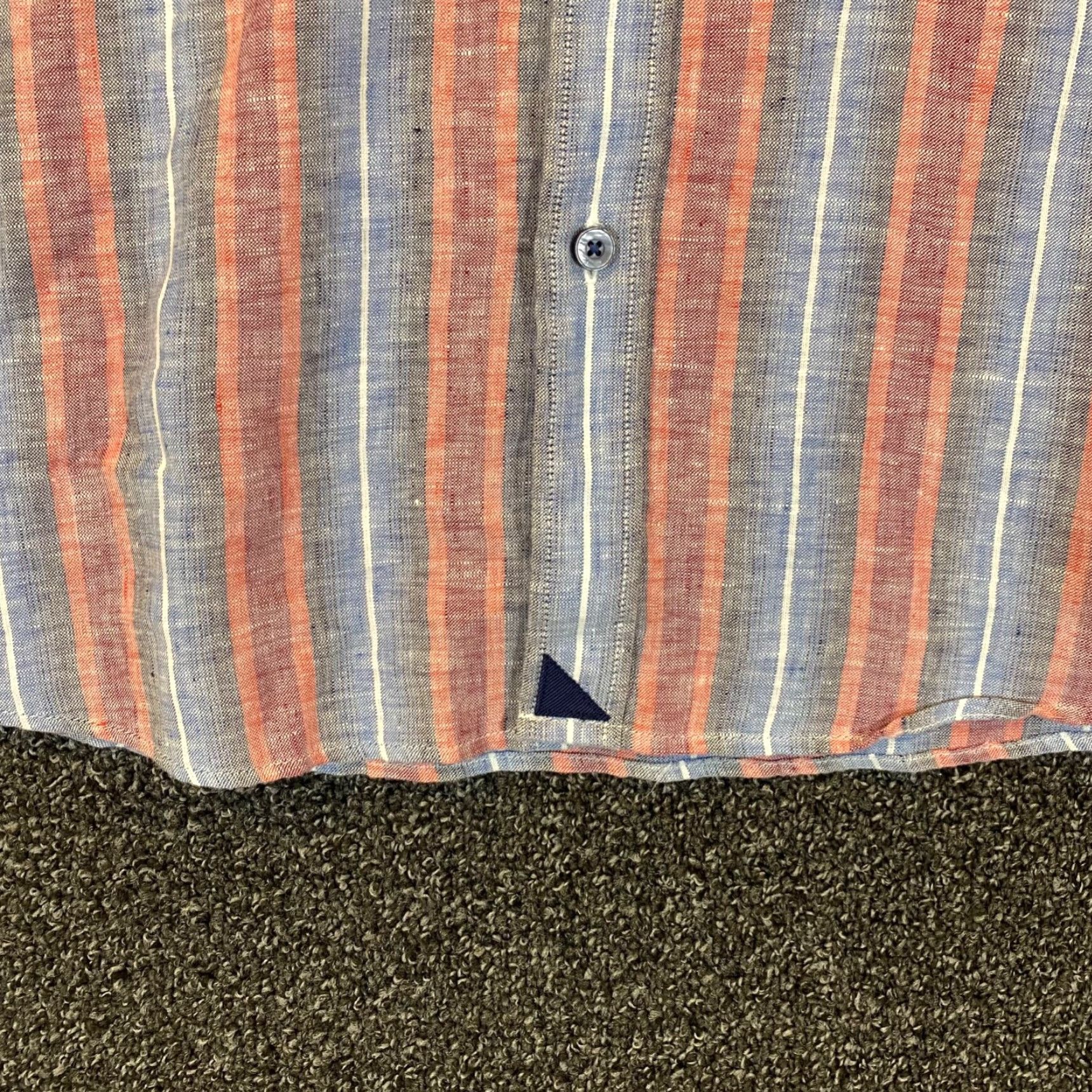UNTUCKit UNTUCKit Shirt Mens 3XL Red Blue Gray Striped 100% Linen Button Up Dress Top S/S Shirt Mens 3XL Red Blue Gray Striped Linen Button Up Dress Top S/S Size US XXL / EU 58 / 5 - 3 Thumbnail