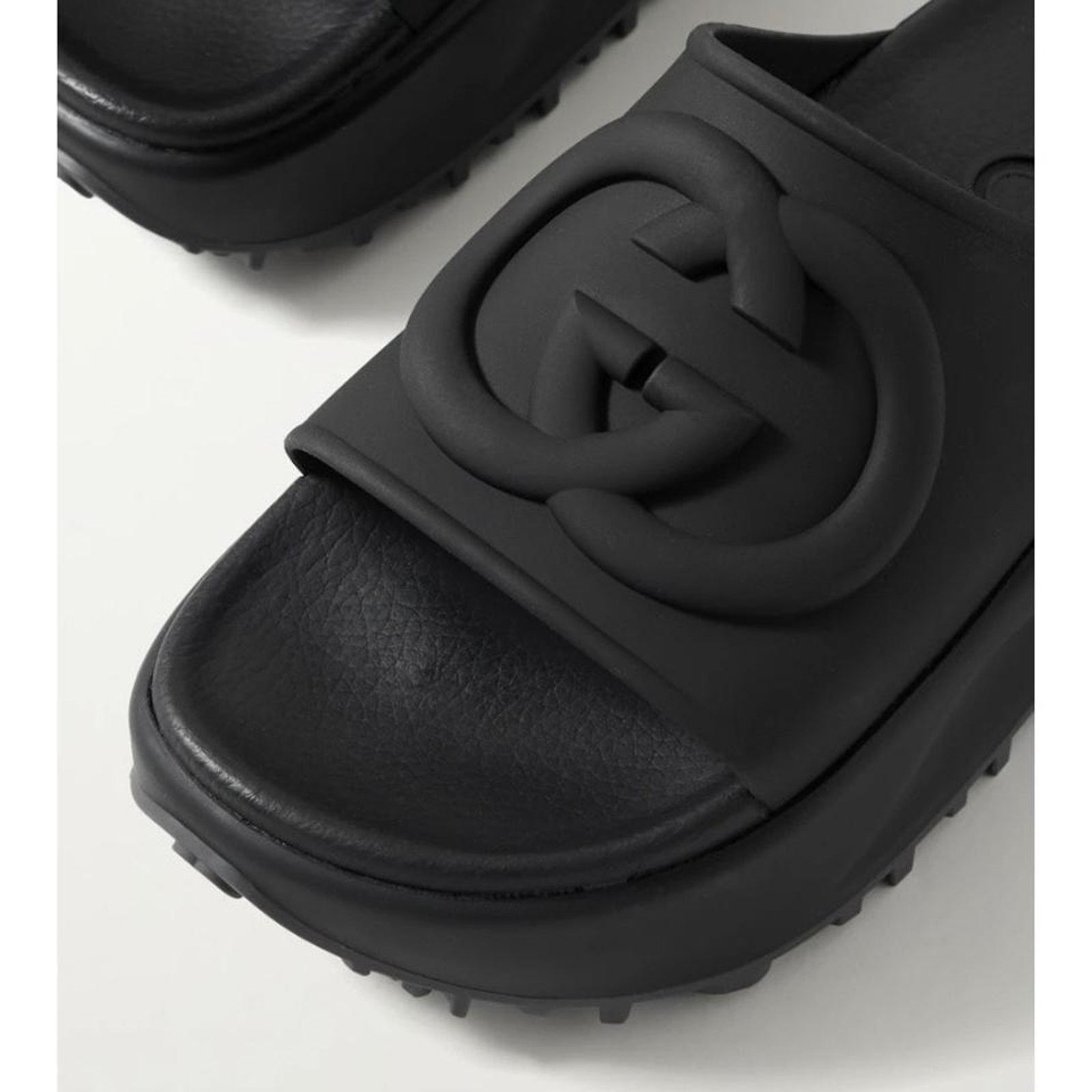 Gucci Miami GG logo rubber platform slides 39 Size US 9 / IT 39 - 5 Thumbnail