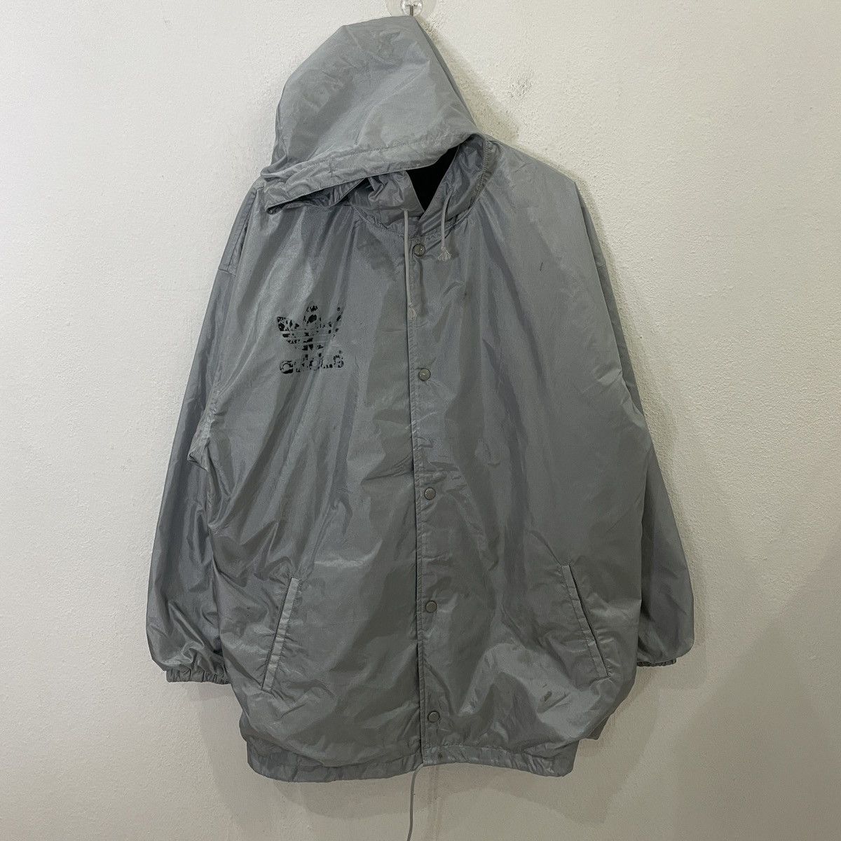 Adidas Vintage 90s Adidas Big Logo Long Jacket Size US XL / EU 56 / 4 - 9 Thumbnail