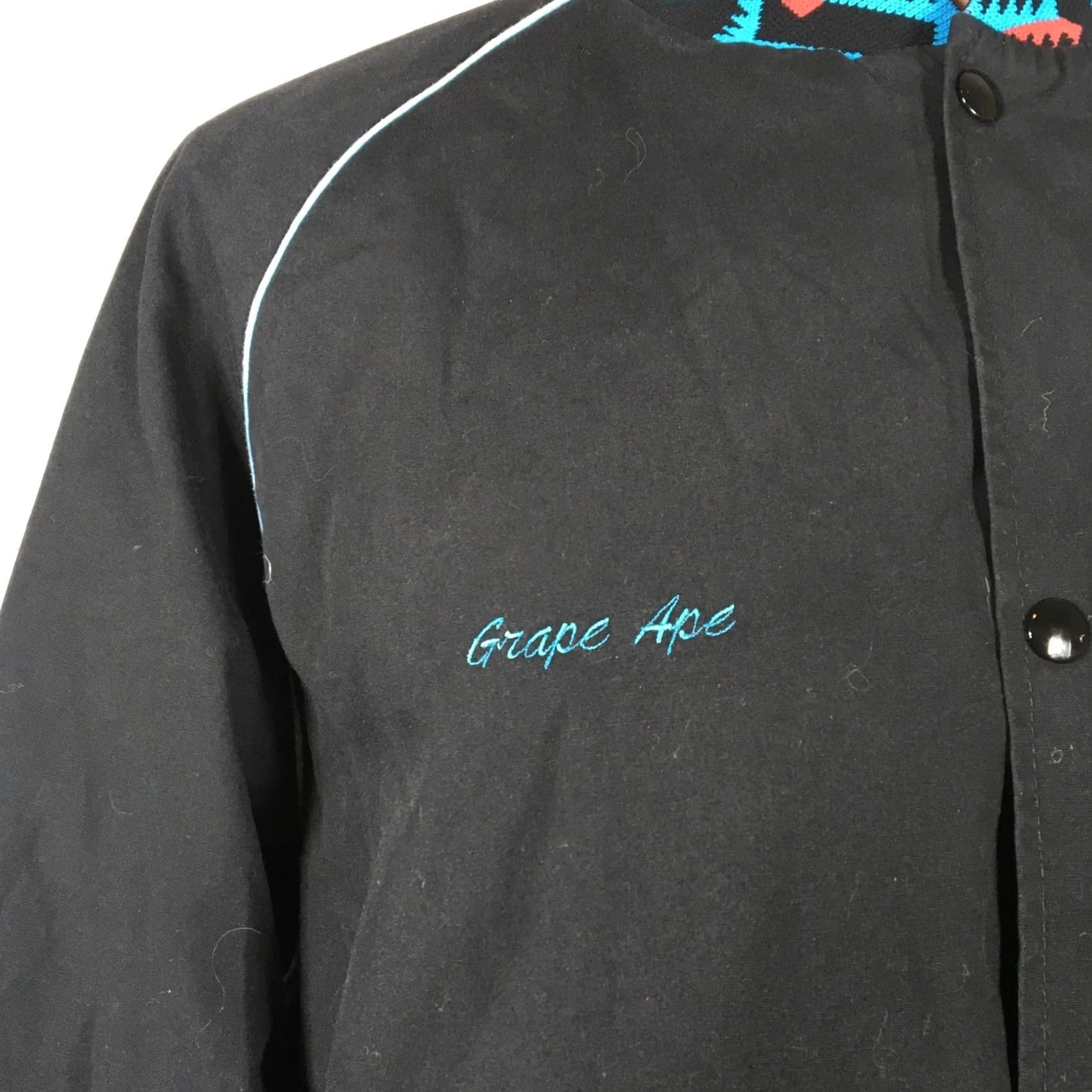 Vintage 90s Trailiner Trucking Jacket - Black - Aztec Tribal - Westark Size US XL / EU 56 / 4 - 3 Thumbnail