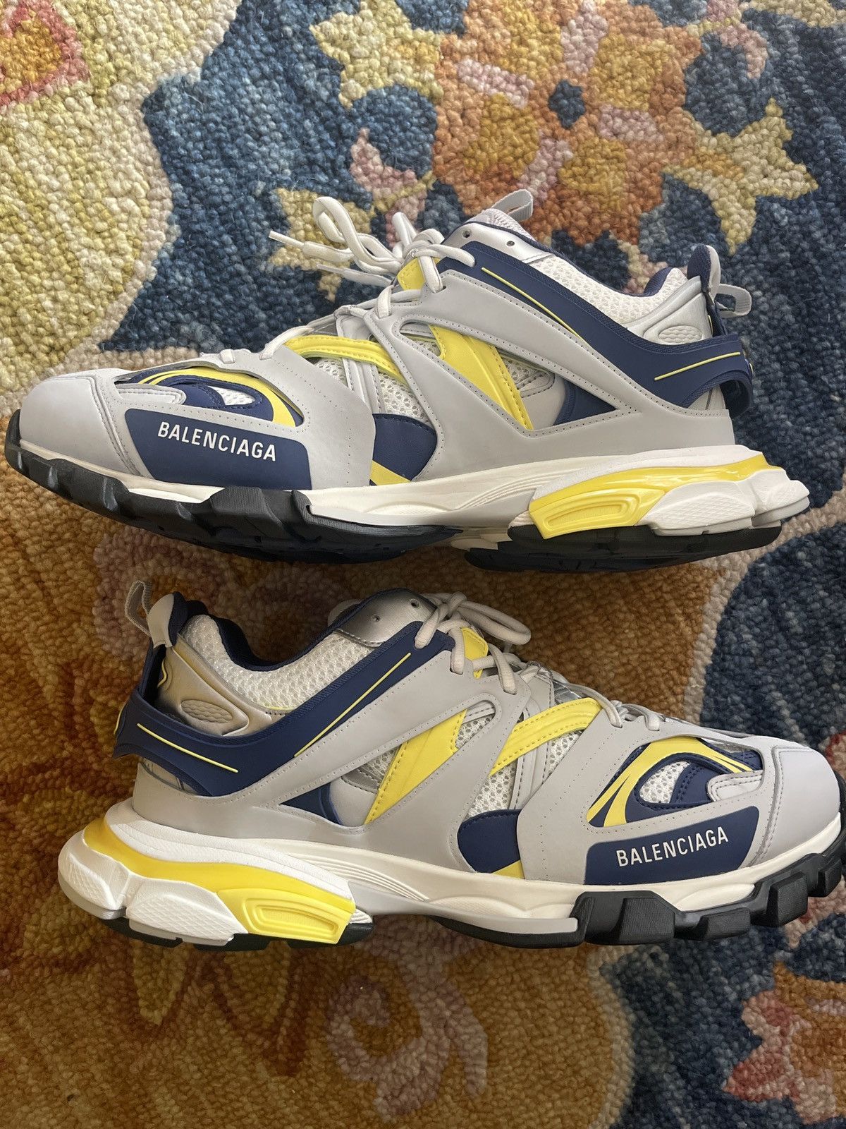 Balenciaga Balenciaga Track Sneakers Navy Yellow Grey Size 47EU / US 14 Size US 14 / EU 47 - 2 Thumbnail