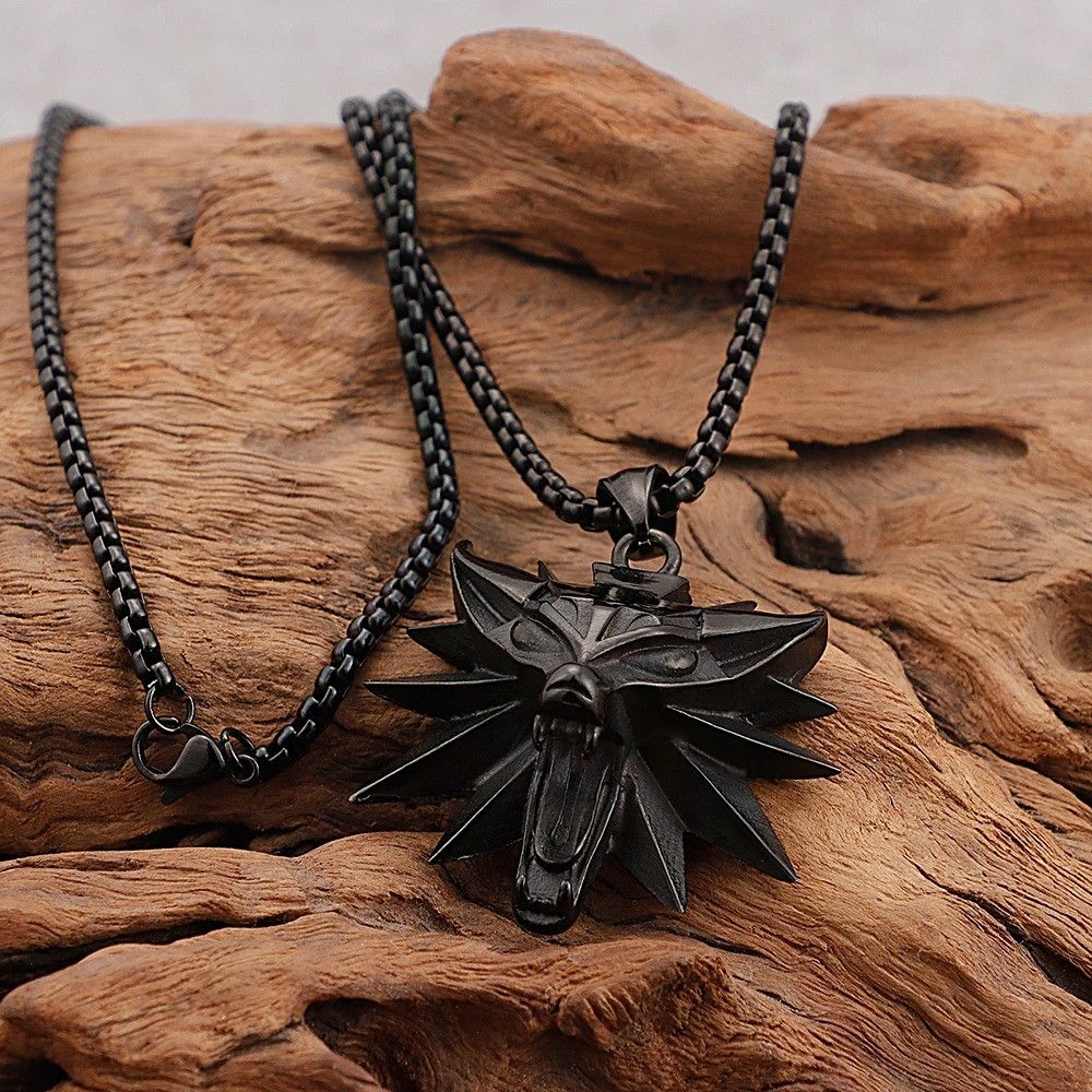 Other Black Wolf Head Necklace Size ONE SIZE - 1 Thumbnail