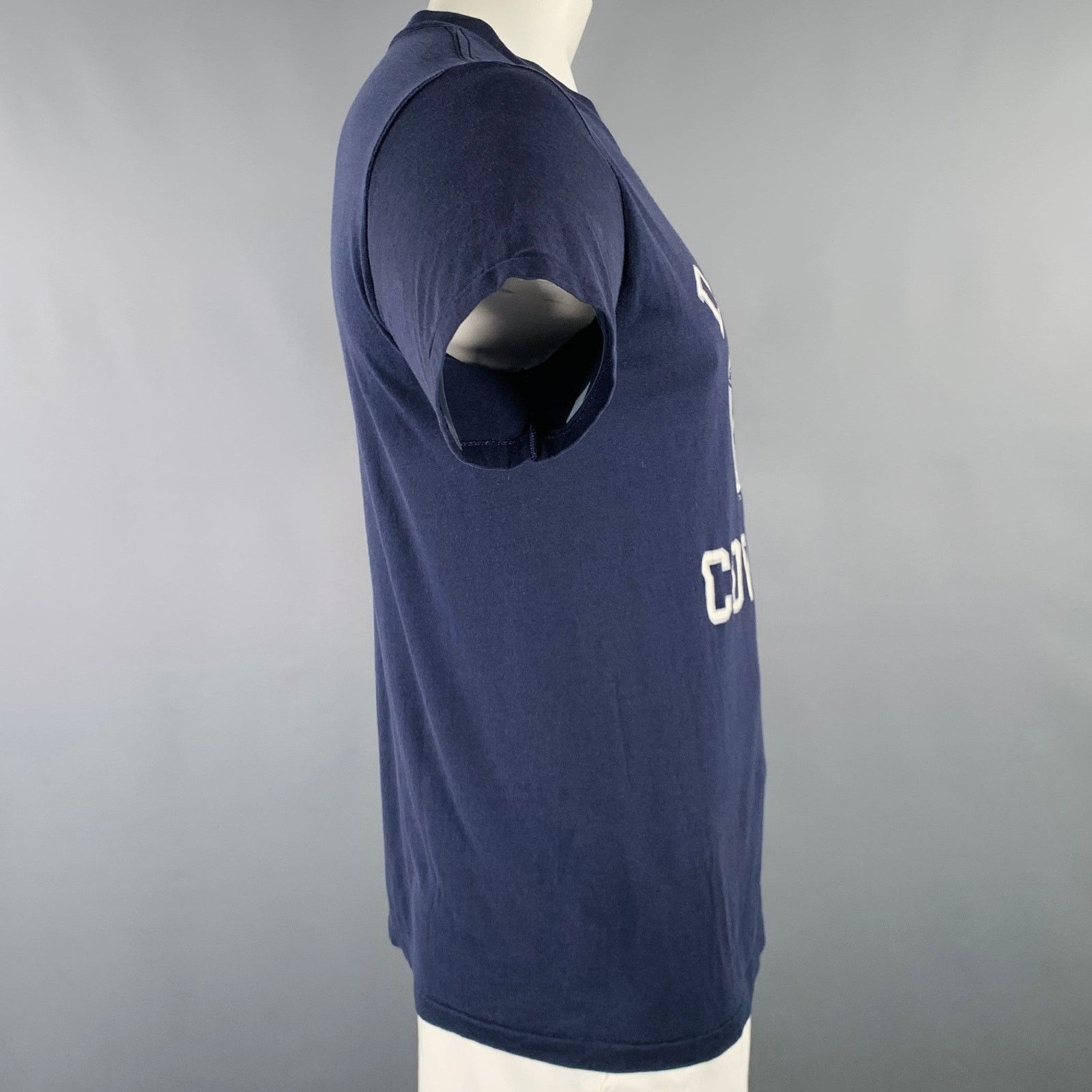 Champion Navy Grey Graphic Polyester Cotton Crew Neck T-shirt Size US XL / EU 56 / 4 - 2 Thumbnail