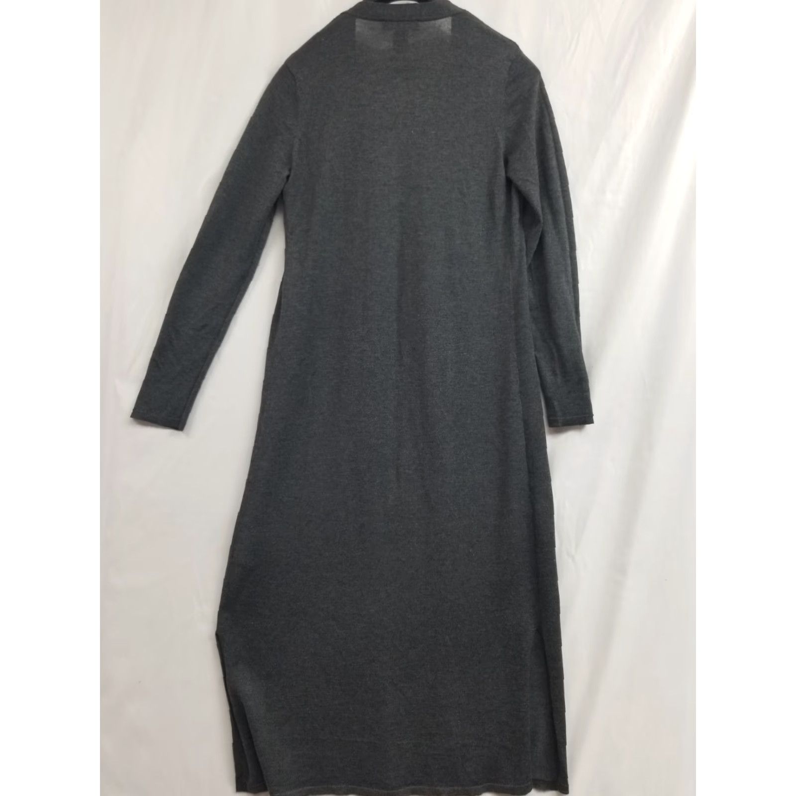 White House Black Market White House Black Market Sweater Cardigan Open Gray Wool Poly Knit Womens Size S Regular Fall Spring Winter Size S / US 4 / IT 40 - 2 Thumbnail