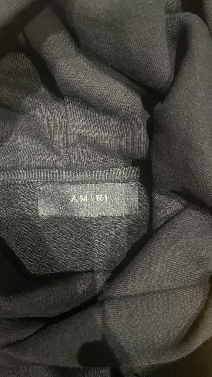 Amiri AMIRI Military Specs Stencil Hoodie Black Size US L / EU 52-54 / 3 - 3 Thumbnail