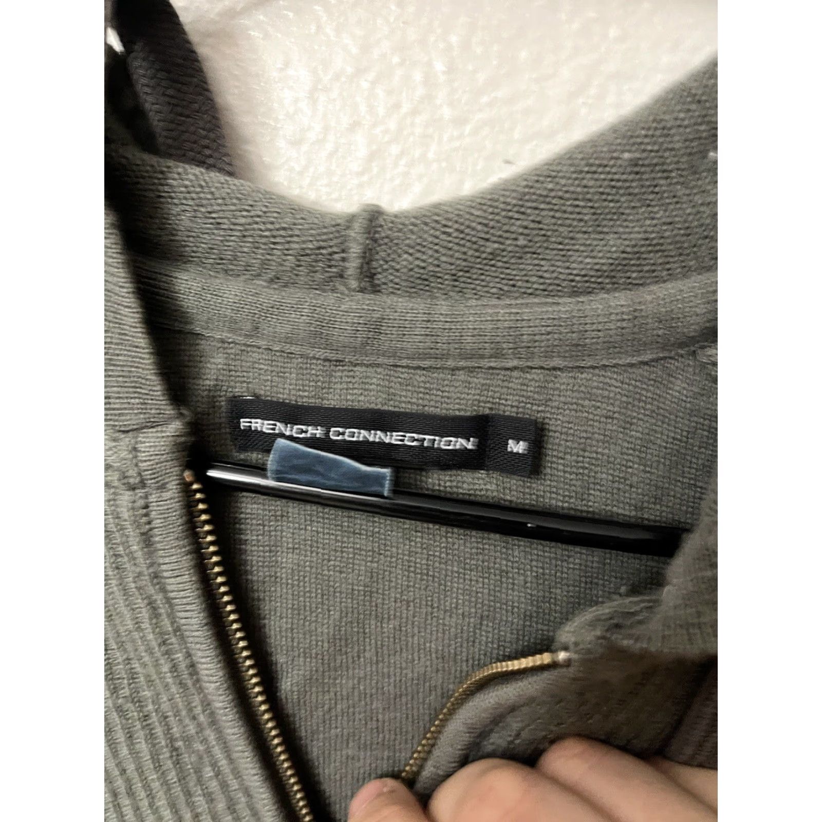 French Connection FRENCH CONNECTION Hoodie Mens Gray Size M Fair Isle Aztec Overhead Pullover Size US M / EU 48-50 / 2 - 3 Thumbnail