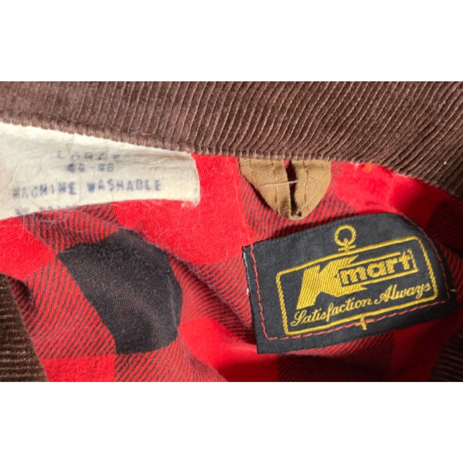 Vintage Vintage Yes K-mart 80s Hunting Shirt Jacket Men’s Large Brown Blaze Orange Corduroy Collar Size US M / EU 48-50 / 2 - 3 Thumbnail